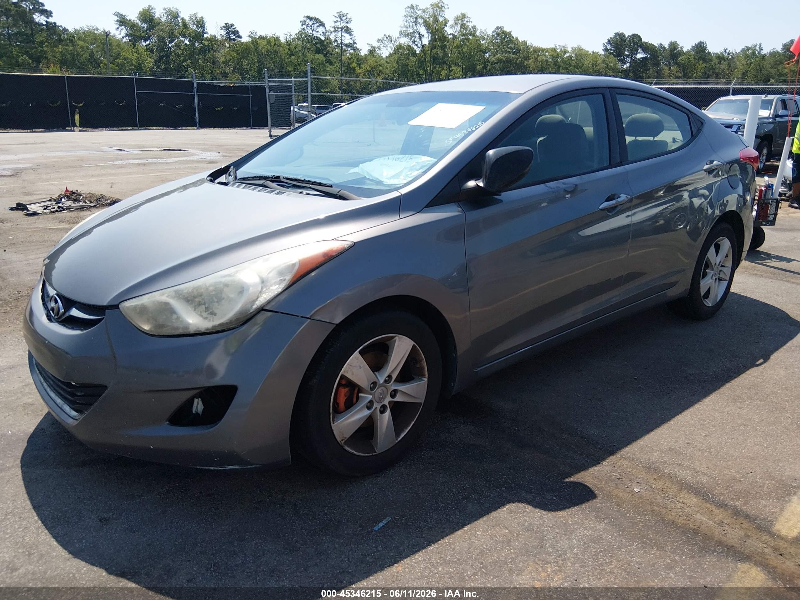 2013 Hyundai Elantra Gls Gray vin: 5NPDH4AE5DH375953