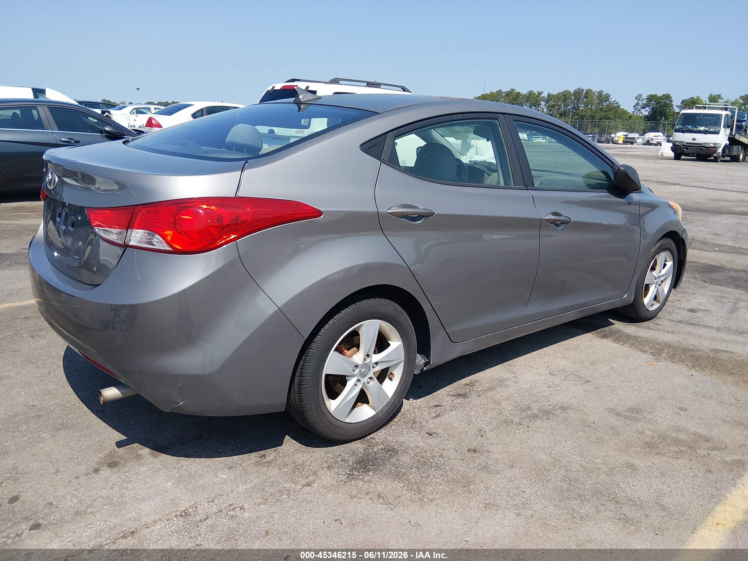 2013 Hyundai Elantra Gls Gray vin: 5NPDH4AE5DH375953