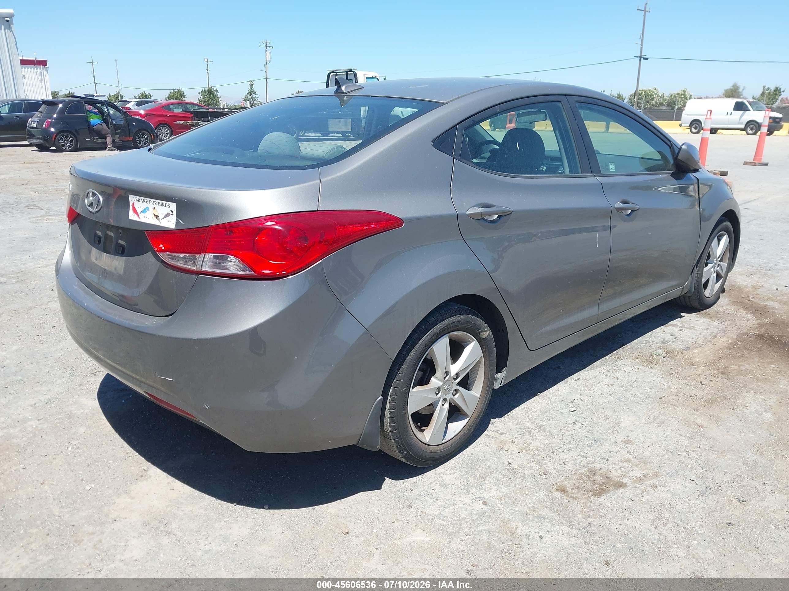 2013 Hyundai Elantra Gls Gray vin: 5NPDH4AE5DH400205