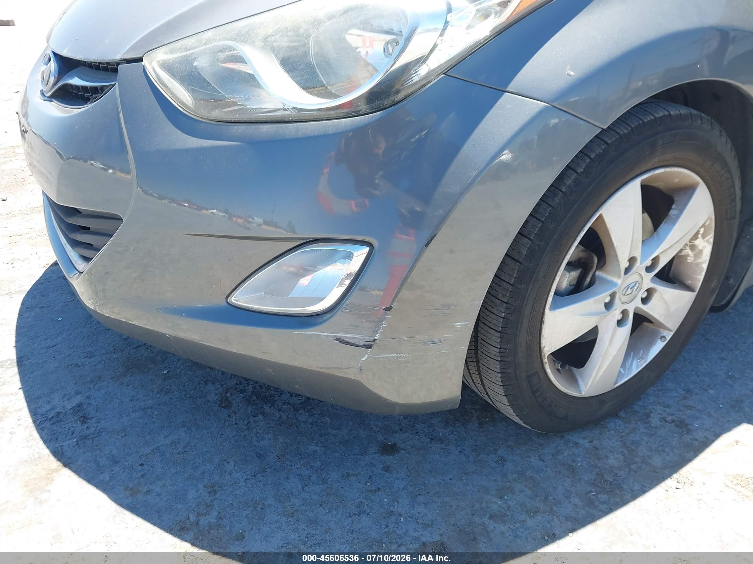2013 Hyundai Elantra Gls Gray vin: 5NPDH4AE5DH400205