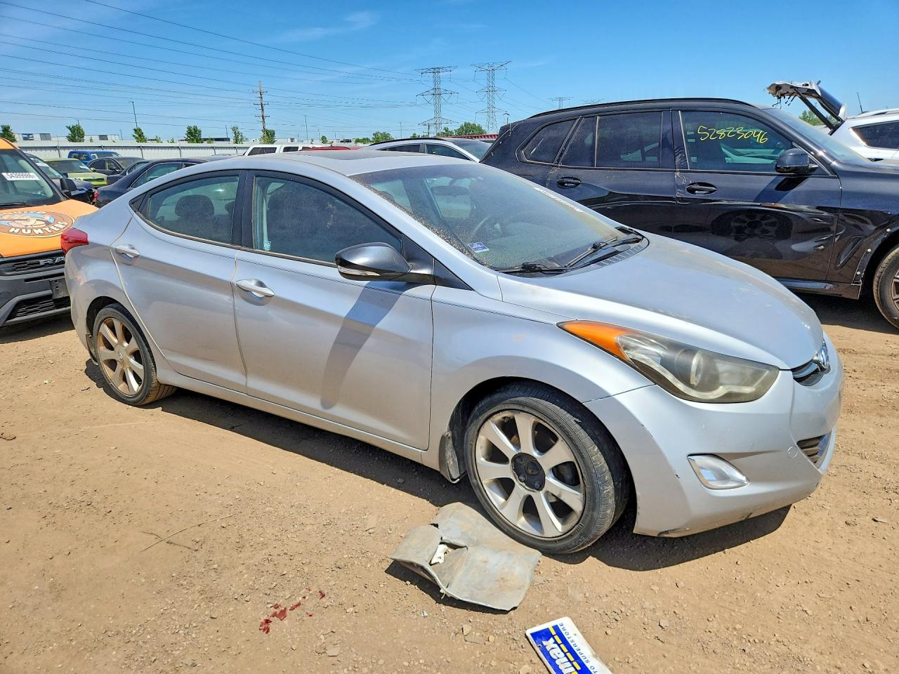 2013 Hyundai Elantra Limited Серебряный vin: 5NPDH4AE5DH400737