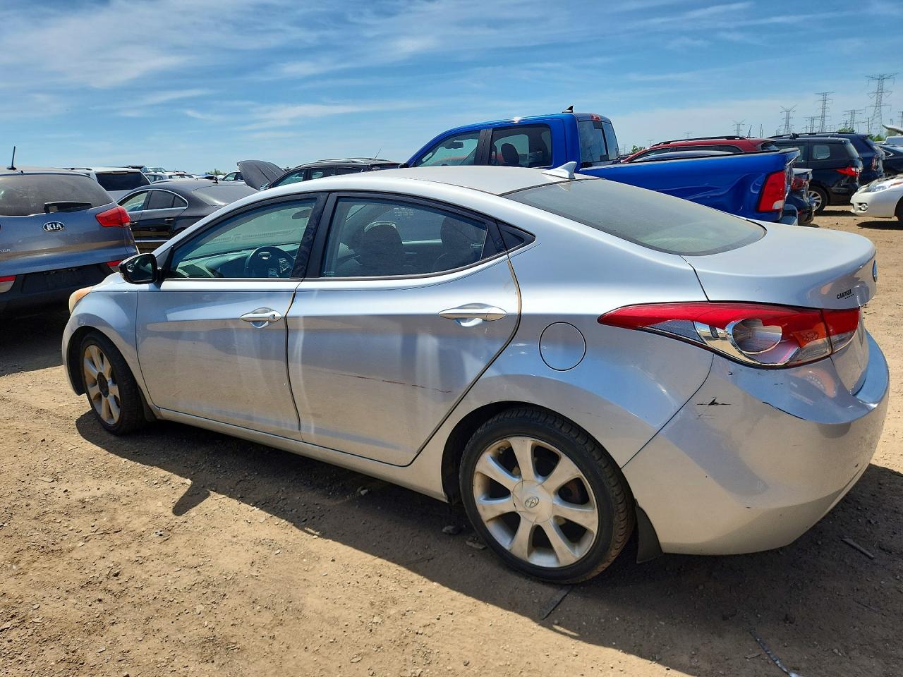 2013 Hyundai Elantra Limited Серебряный vin: 5NPDH4AE5DH400737