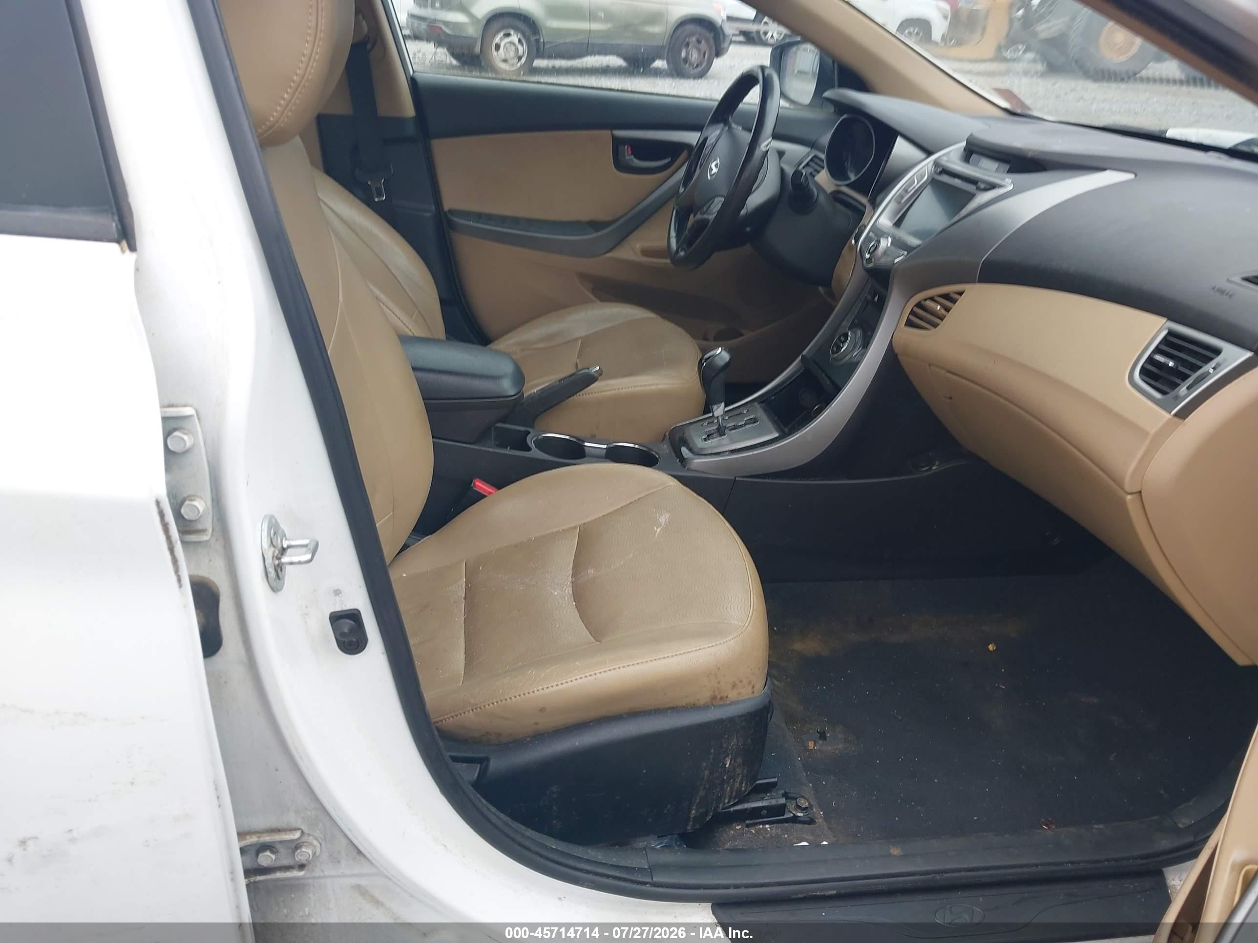 2013 Hyundai Elantra Limited White vin: 5NPDH4AE5DH404951