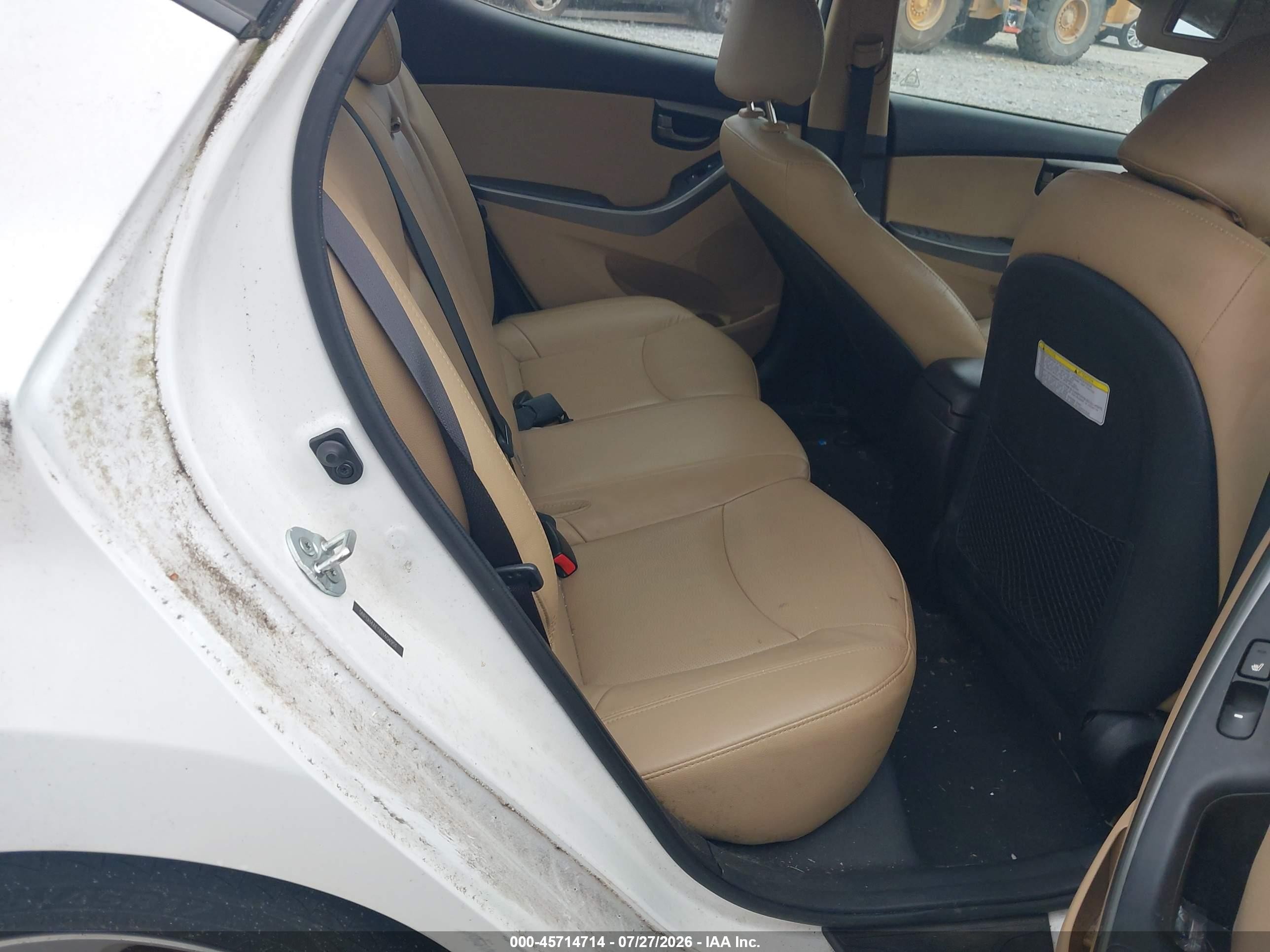 2013 Hyundai Elantra Limited White vin: 5NPDH4AE5DH404951