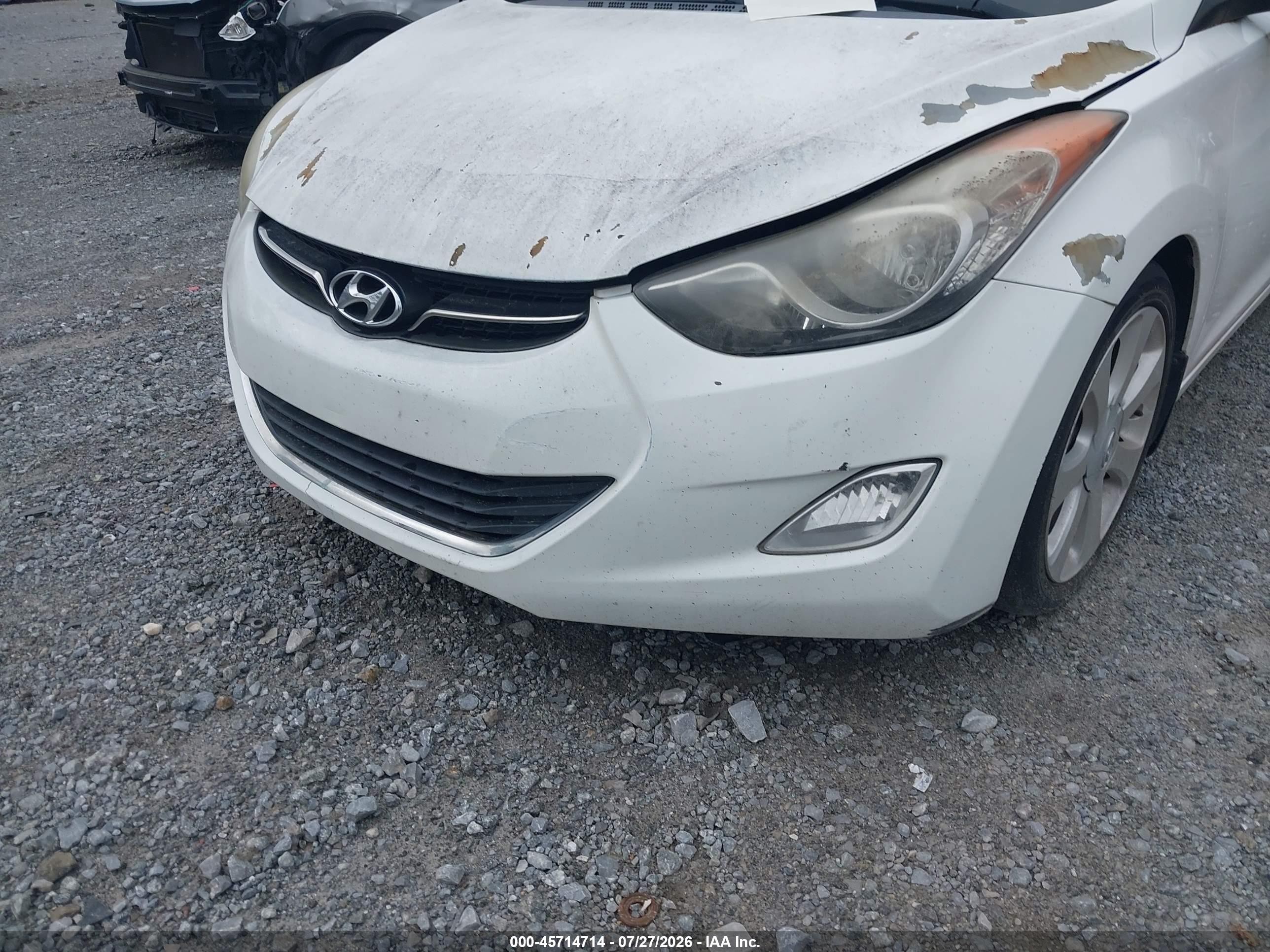 2013 Hyundai Elantra Limited White vin: 5NPDH4AE5DH404951