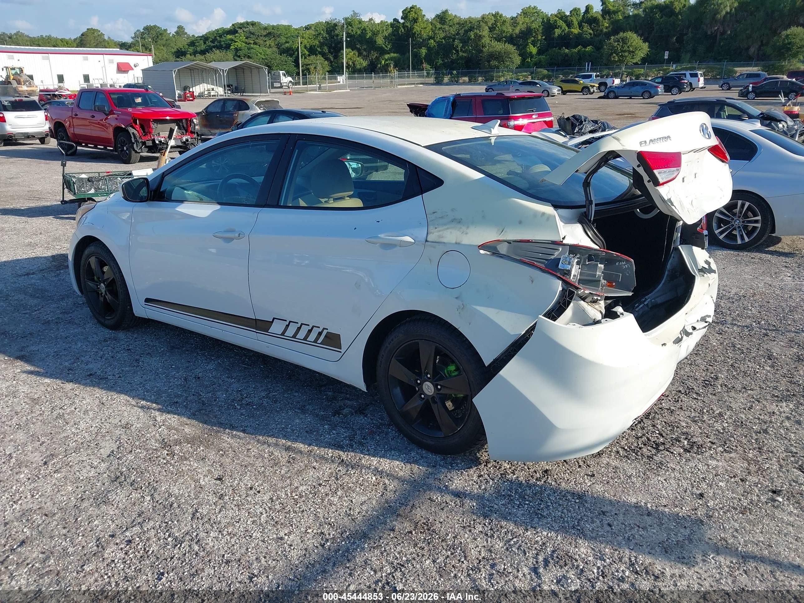 2013 Hyundai Elantra Gls White vin: 5NPDH4AE5DH408448