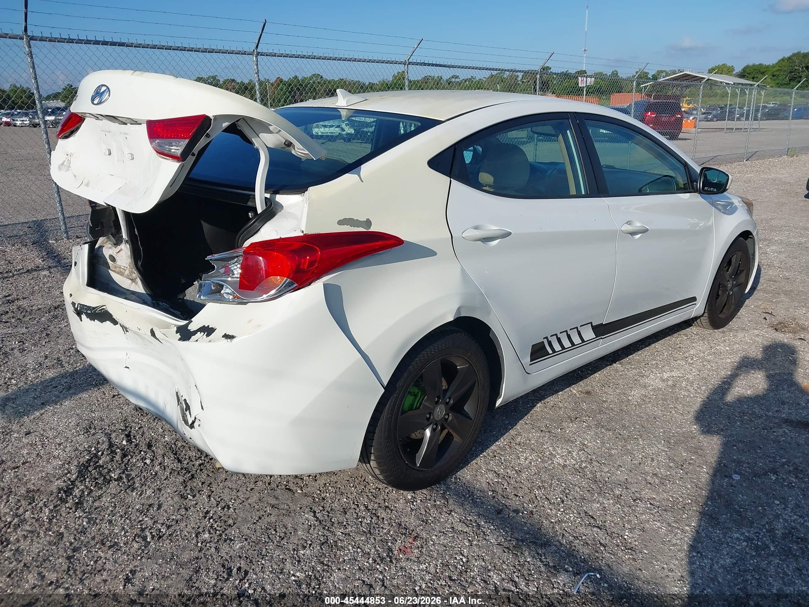 2013 Hyundai Elantra Gls White vin: 5NPDH4AE5DH408448