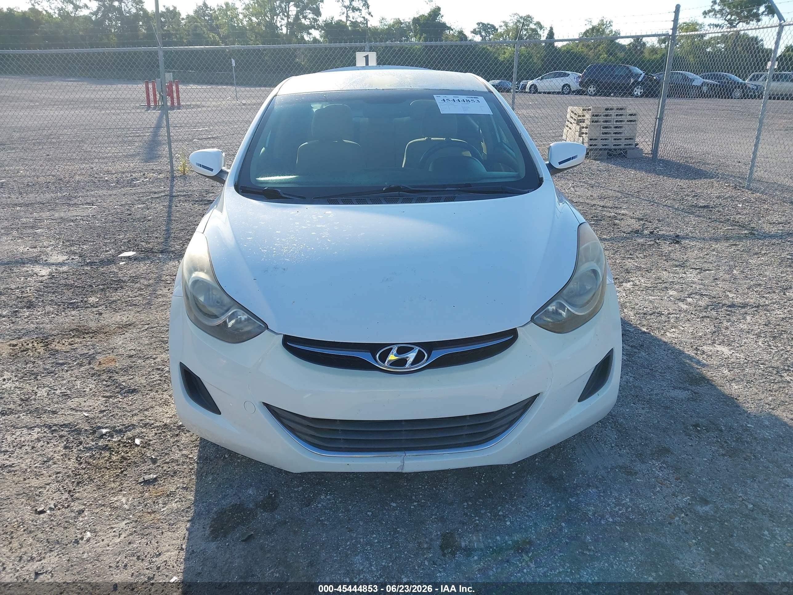 2013 Hyundai Elantra Gls White vin: 5NPDH4AE5DH408448