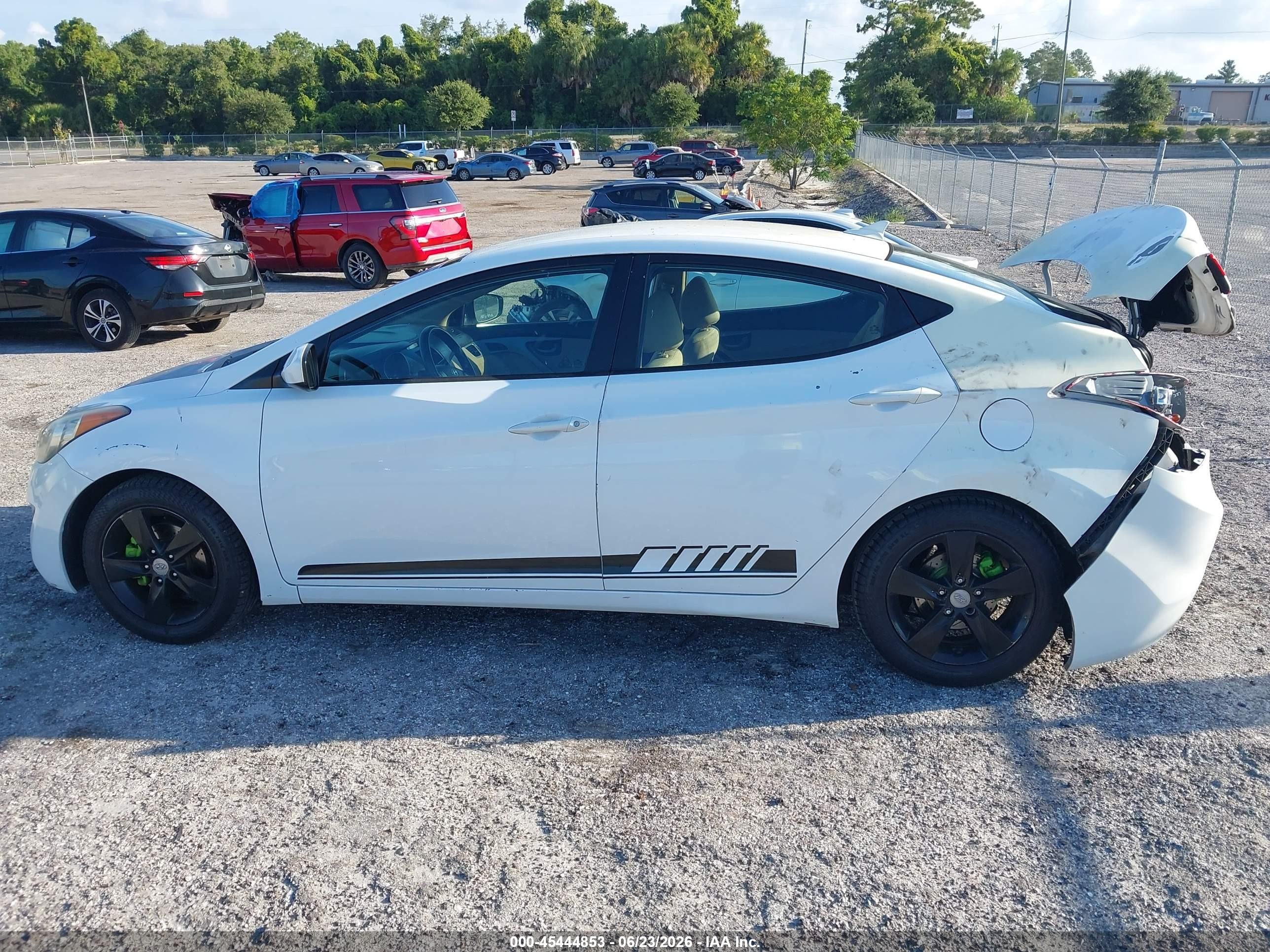 2013 Hyundai Elantra Gls White vin: 5NPDH4AE5DH408448