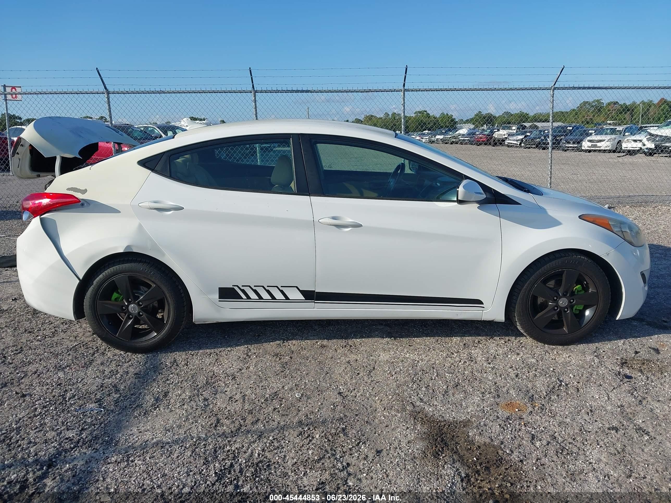 2013 Hyundai Elantra Gls White vin: 5NPDH4AE5DH408448