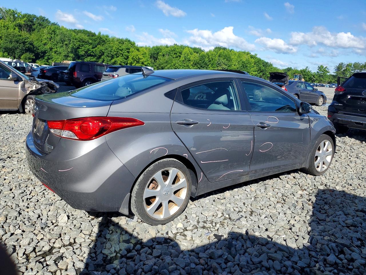 2013 Hyundai Elantra Limited Gray vin: 5NPDH4AE5DH411463