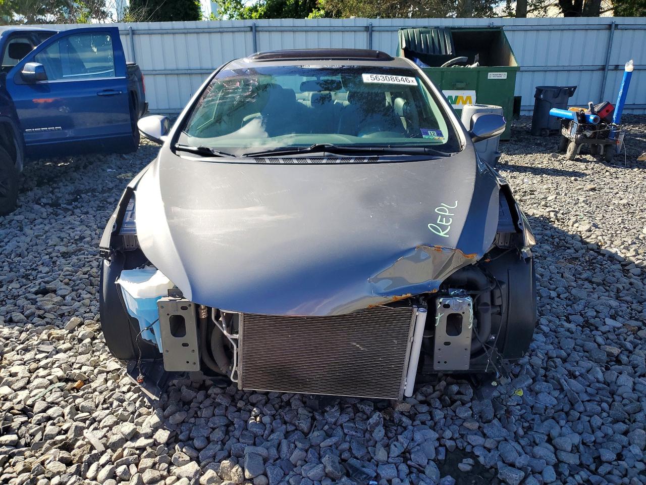 2013 Hyundai Elantra Limited Gray vin: 5NPDH4AE5DH411463