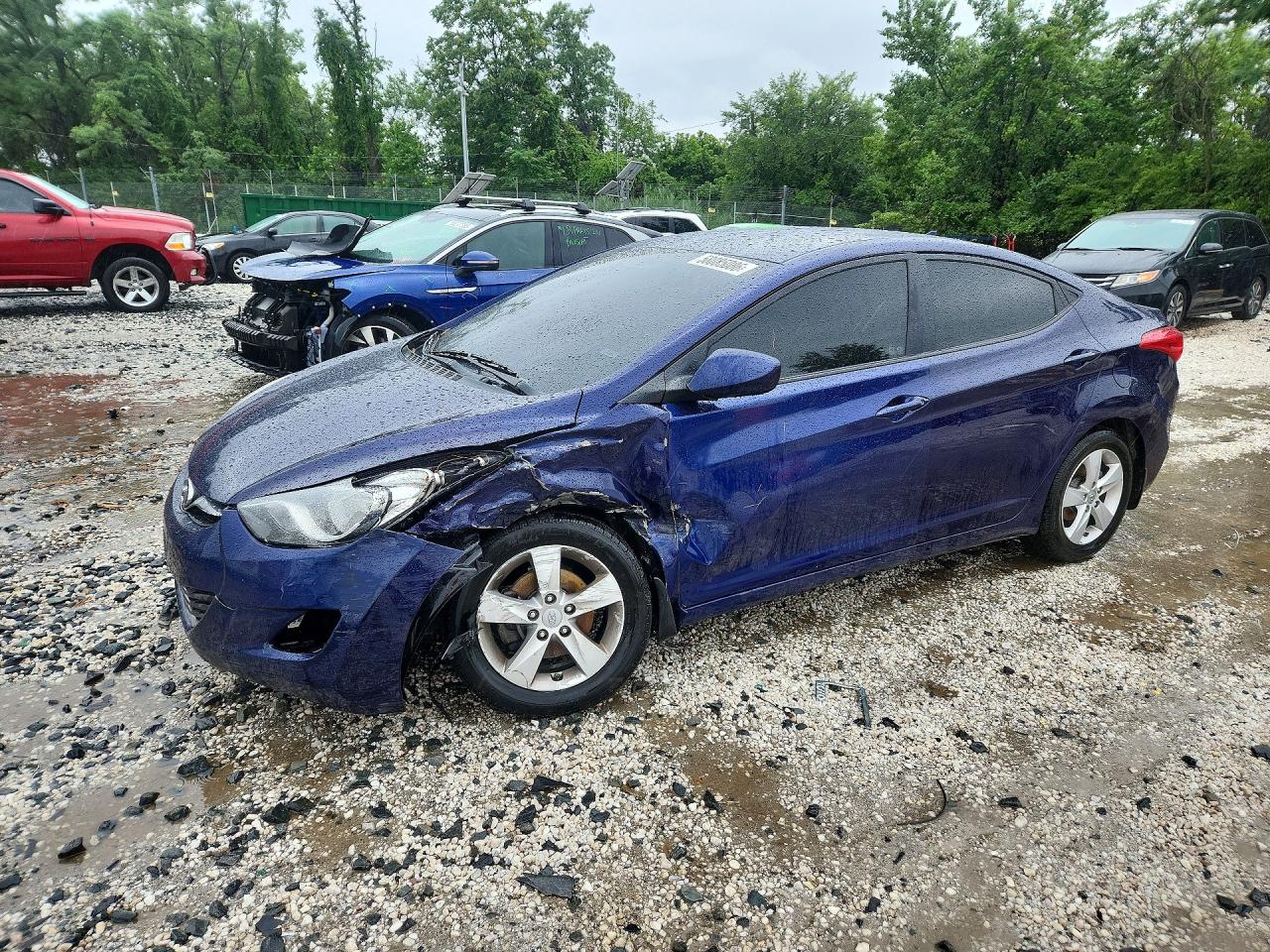 2013 Hyundai Elantra Gls Blue vin: 5NPDH4AE5DH415061
