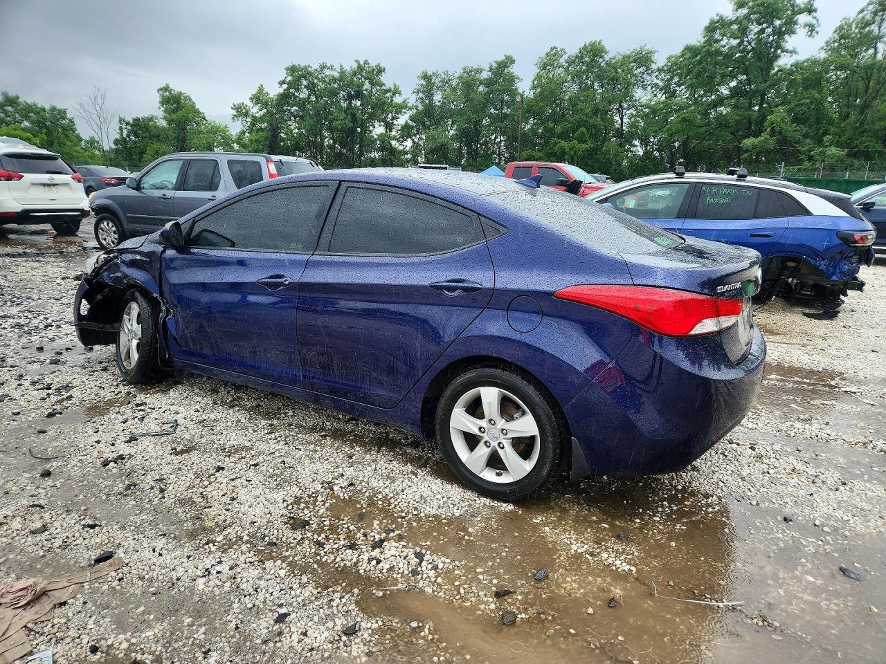 2013 Hyundai Elantra Gls Blue vin: 5NPDH4AE5DH415061