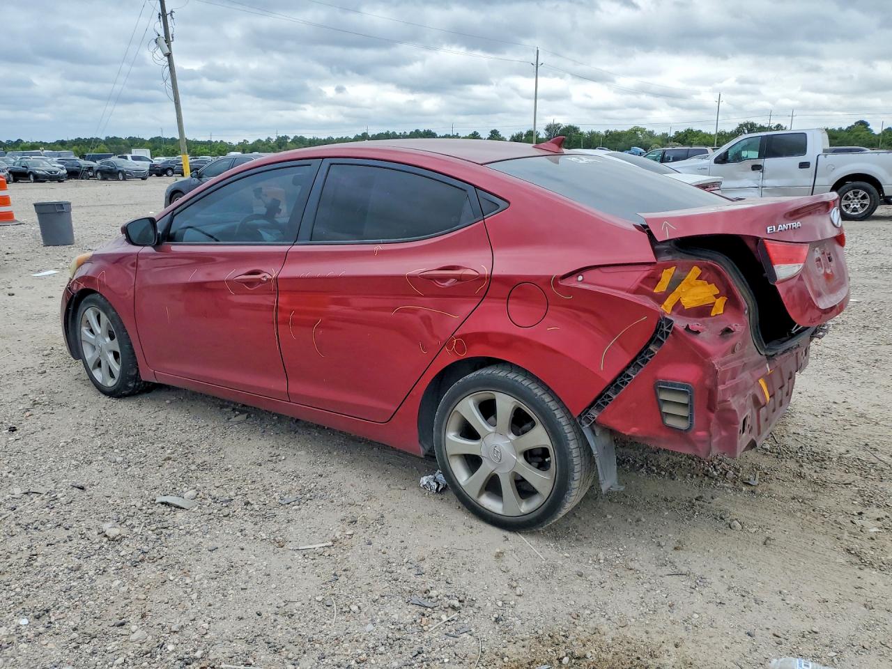 2013 Hyundai Elantra Limited Red vin: 5NPDH4AE5DH419420