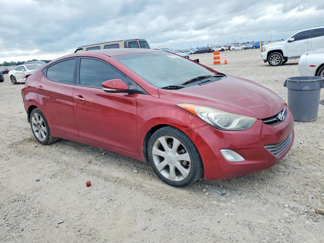 2013 Hyundai Elantra Limited Red vin: 5NPDH4AE5DH419420
