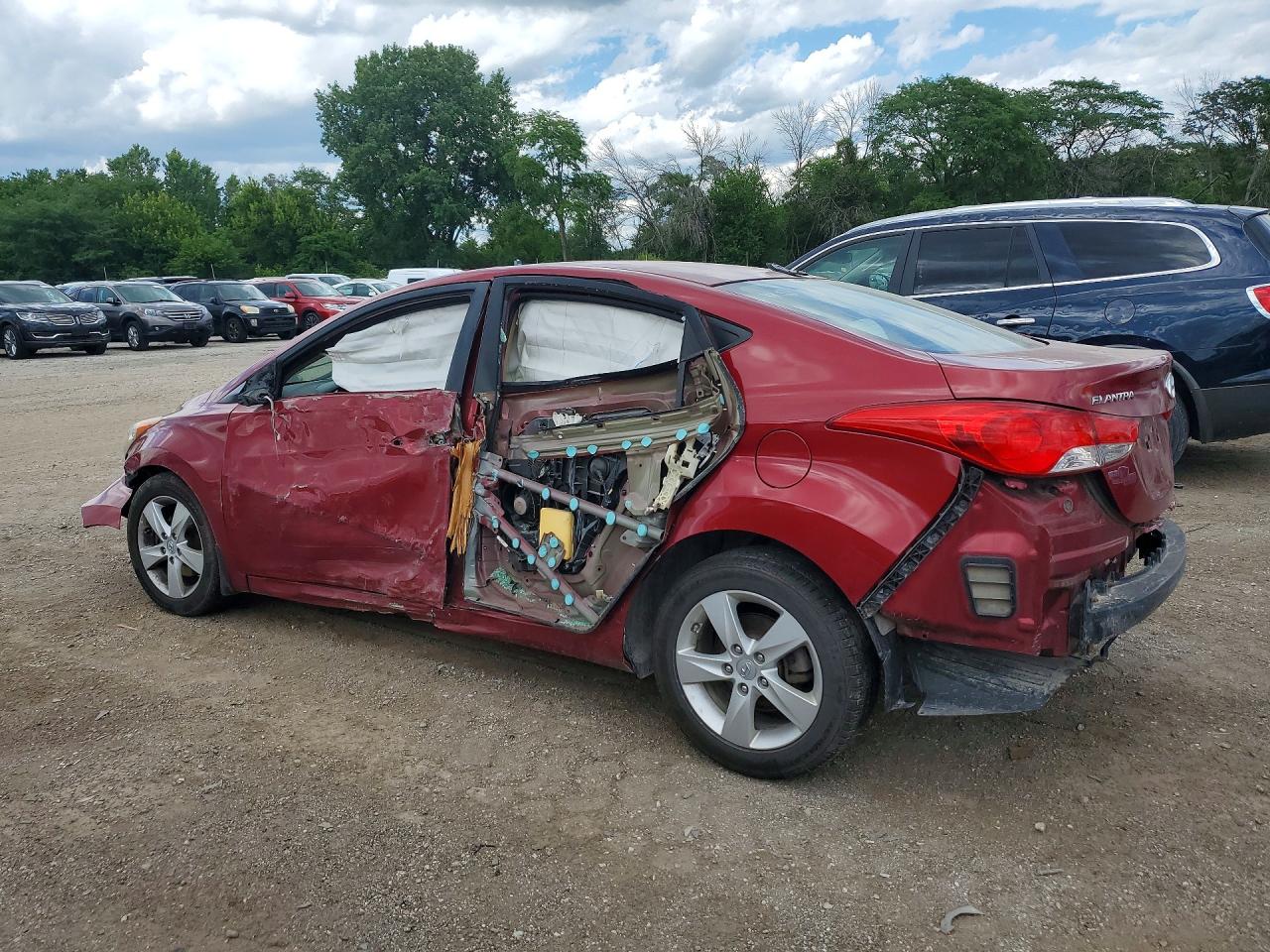2013 Hyundai Elantra Gls Red vin: 5NPDH4AE5DH420213