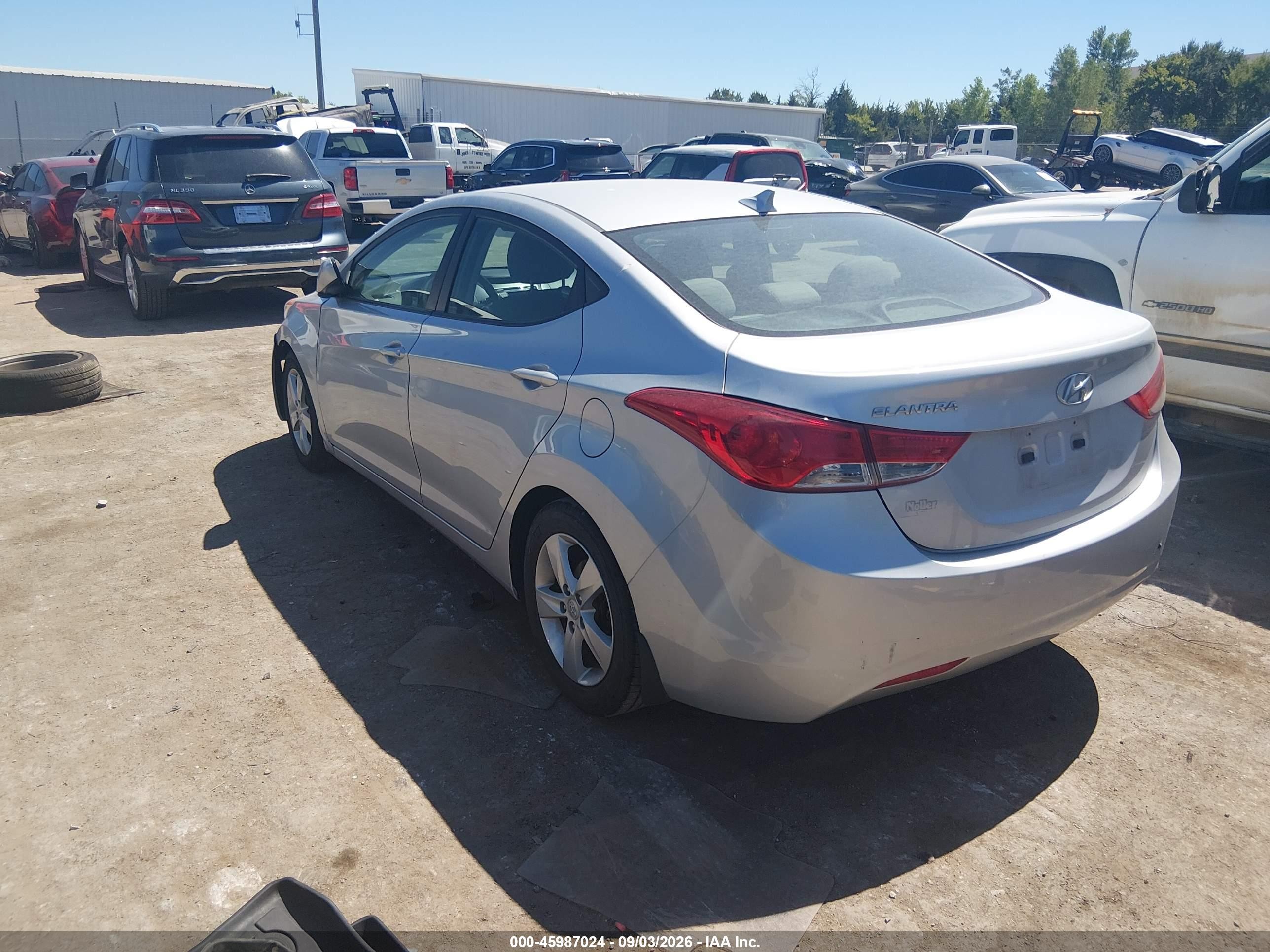 2013 Hyundai Elantra Gls Silver vin: 5NPDH4AE5DH421281