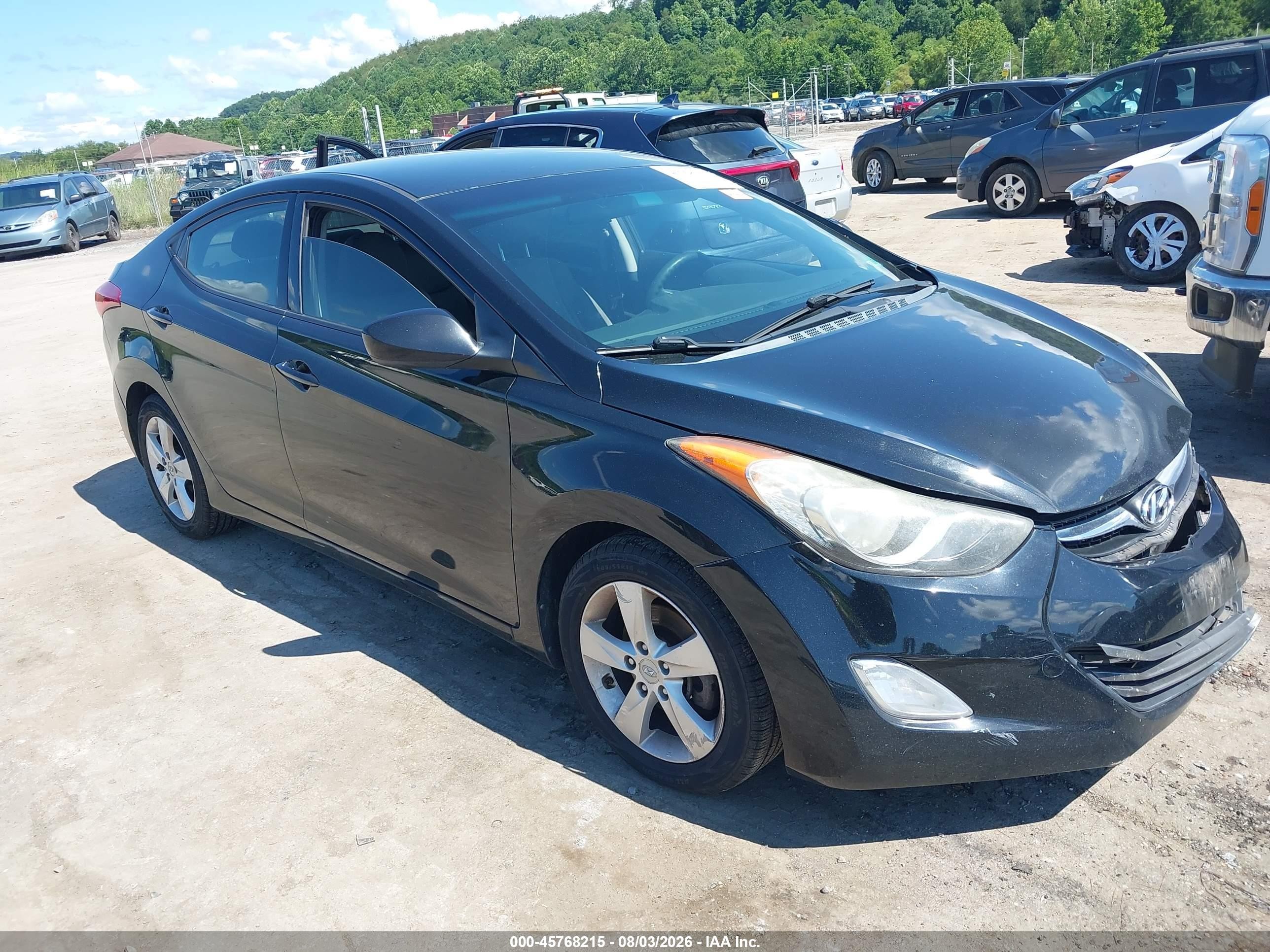 2013 Hyundai Elantra Gls Black vin: 5NPDH4AE5DH433964