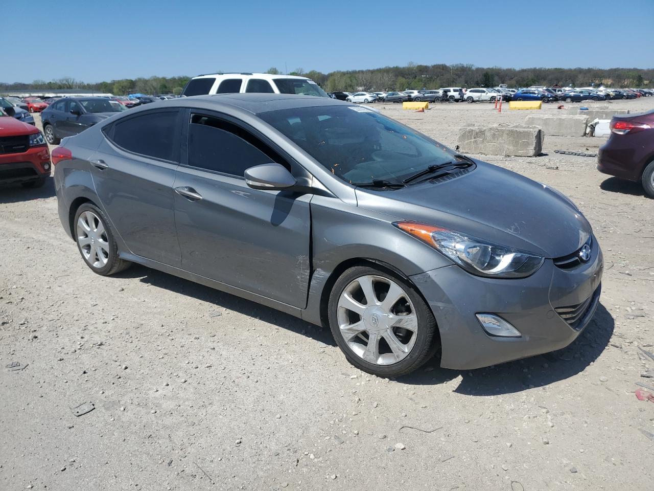 2013 Hyundai Elantra Gls Gray vin: 5NPDH4AE5DH437724