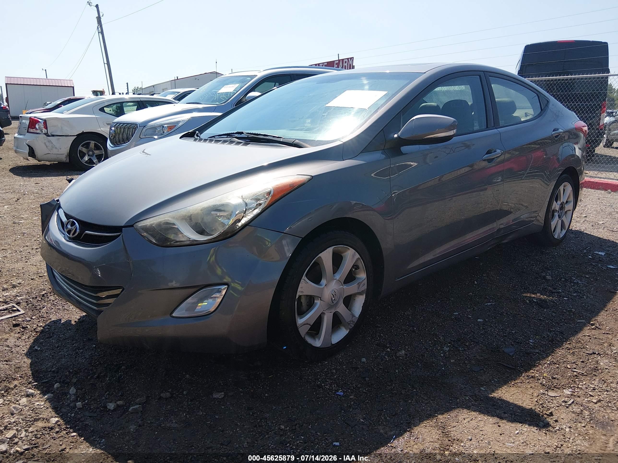 2013 Hyundai Elantra Limited Gray vin: 5NPDH4AE5DH439117