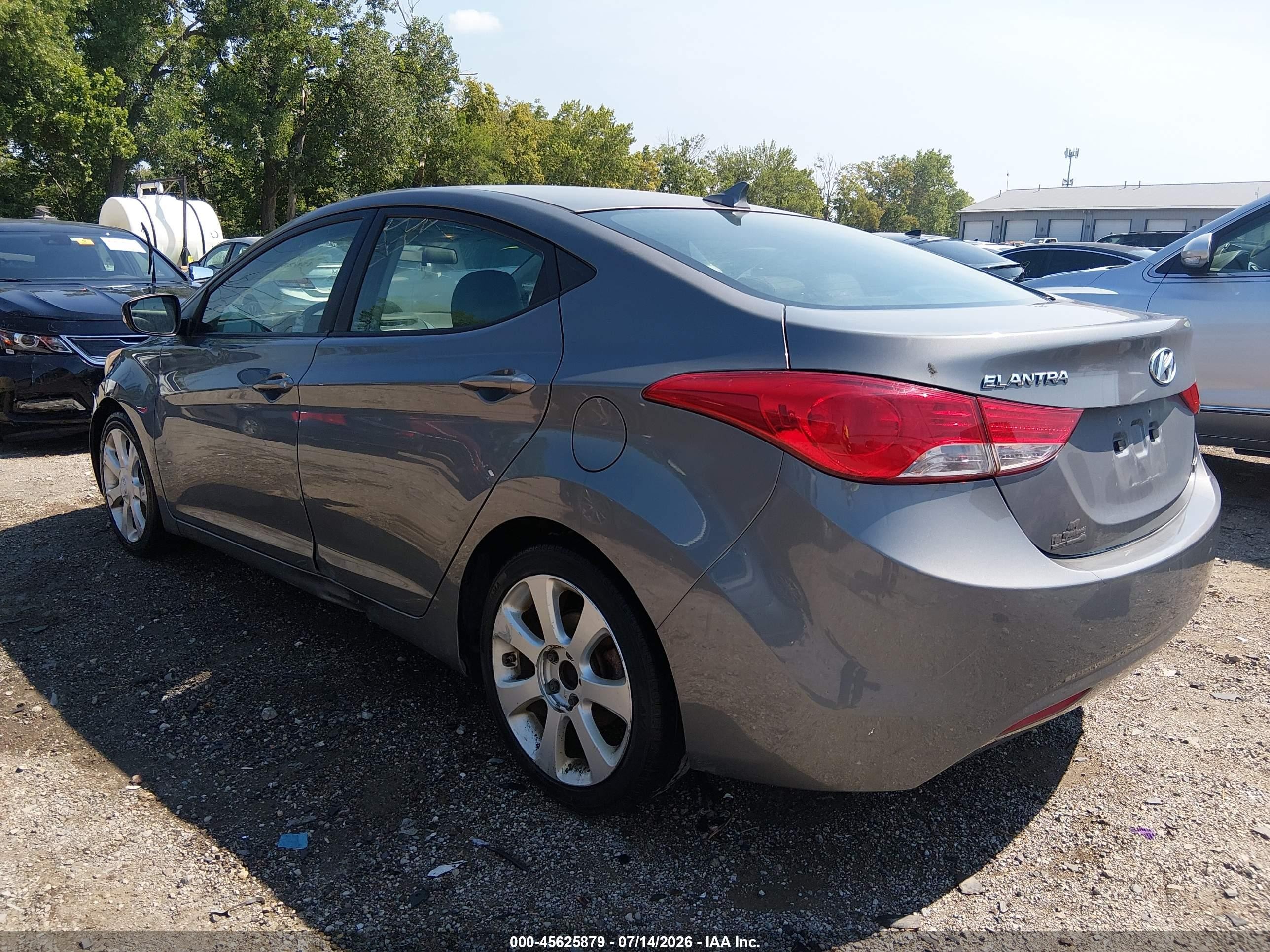 2013 Hyundai Elantra Limited Gray vin: 5NPDH4AE5DH439117