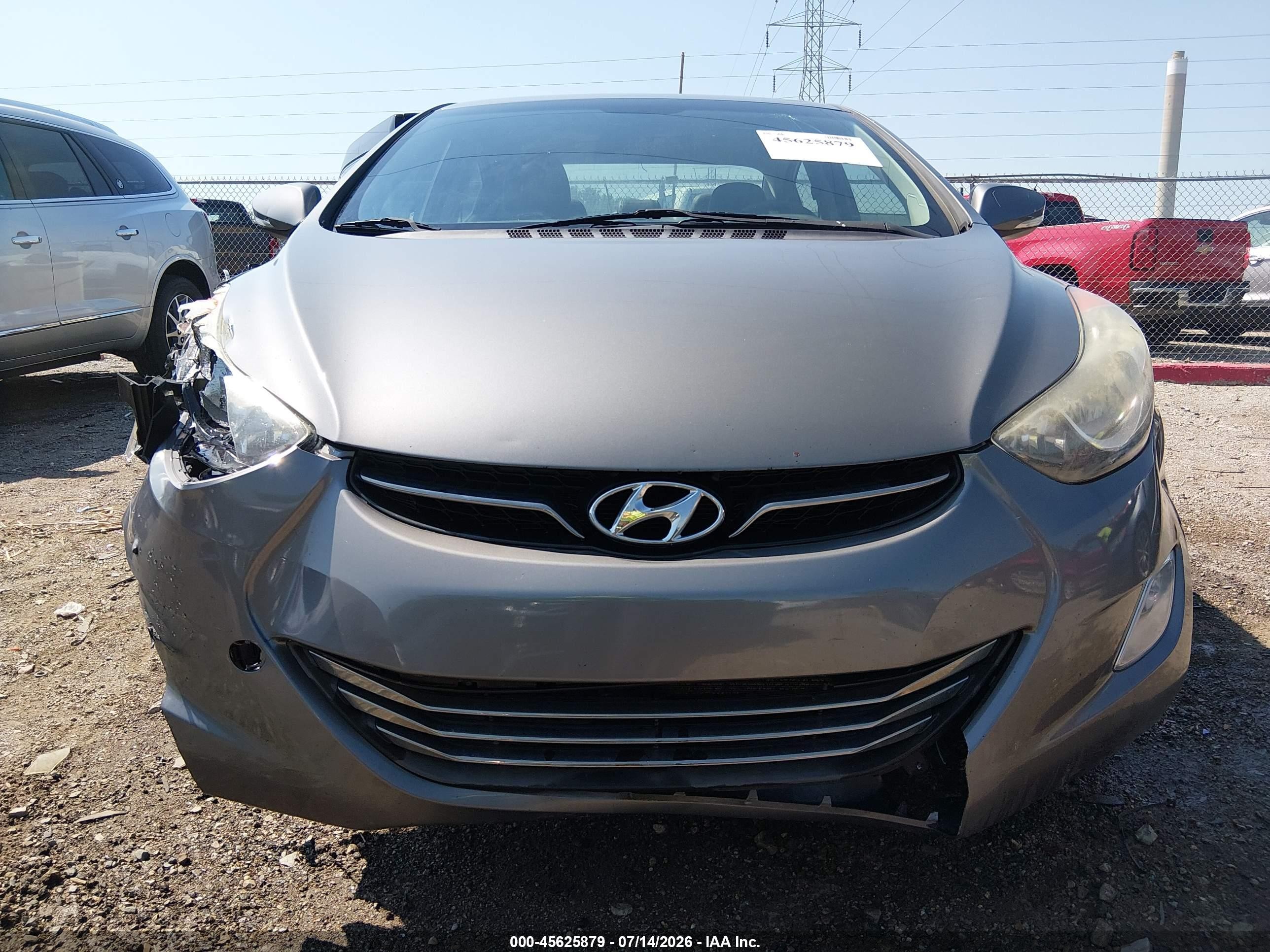 2013 Hyundai Elantra Limited Gray vin: 5NPDH4AE5DH439117