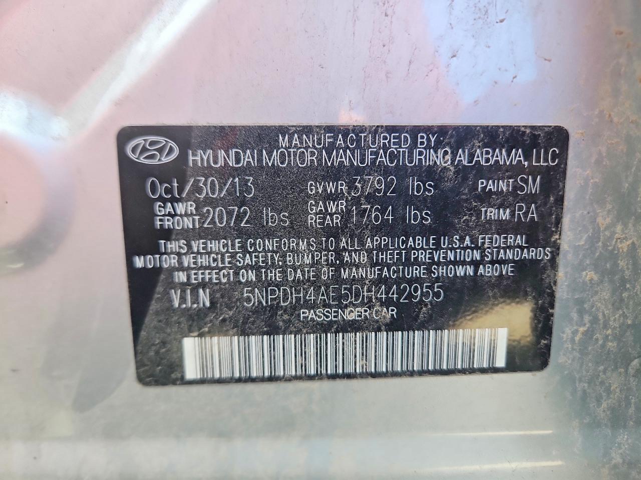 2013 Hyundai Elantra Gls Silver vin: 5NPDH4AE5DH442955