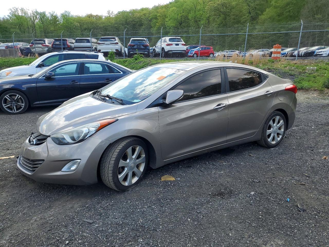 2013 Hyundai Elantra Limited Gray vin: 5NPDH4AE5DH443863