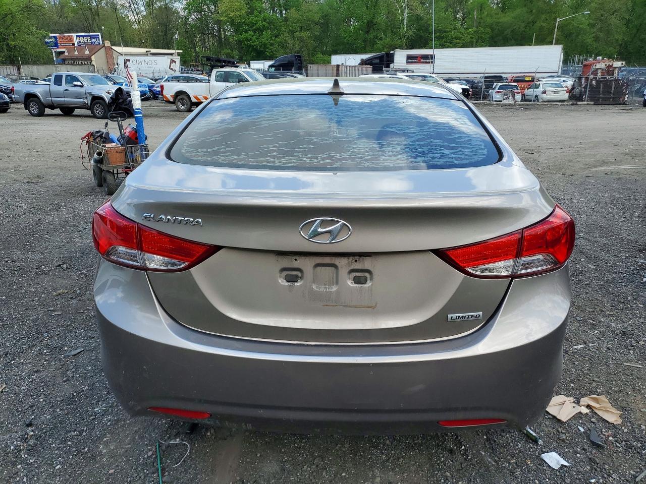 2013 Hyundai Elantra Limited Gray vin: 5NPDH4AE5DH443863