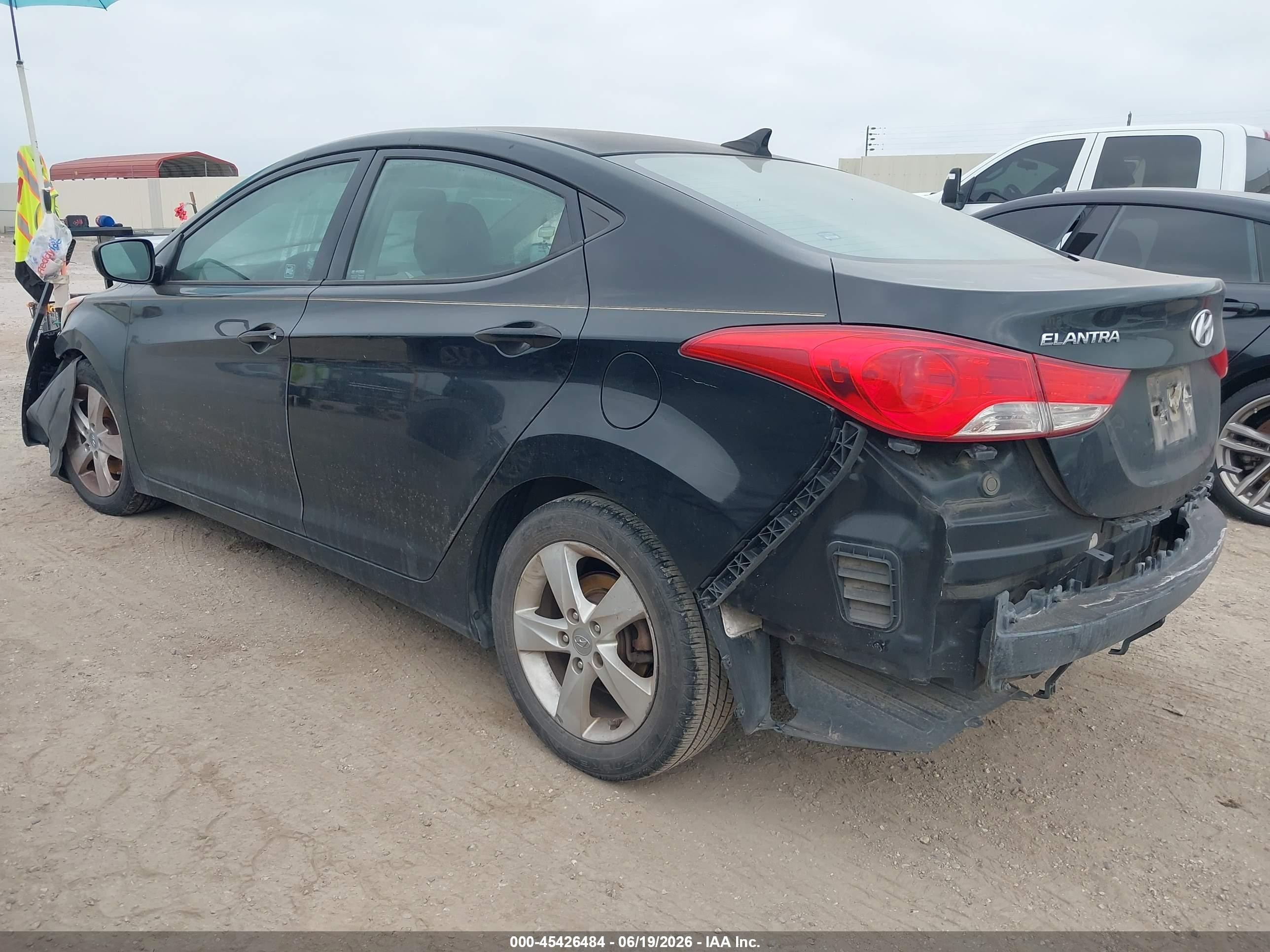 2013 Hyundai Elantra Gls Black vin: 5NPDH4AE5DH445273