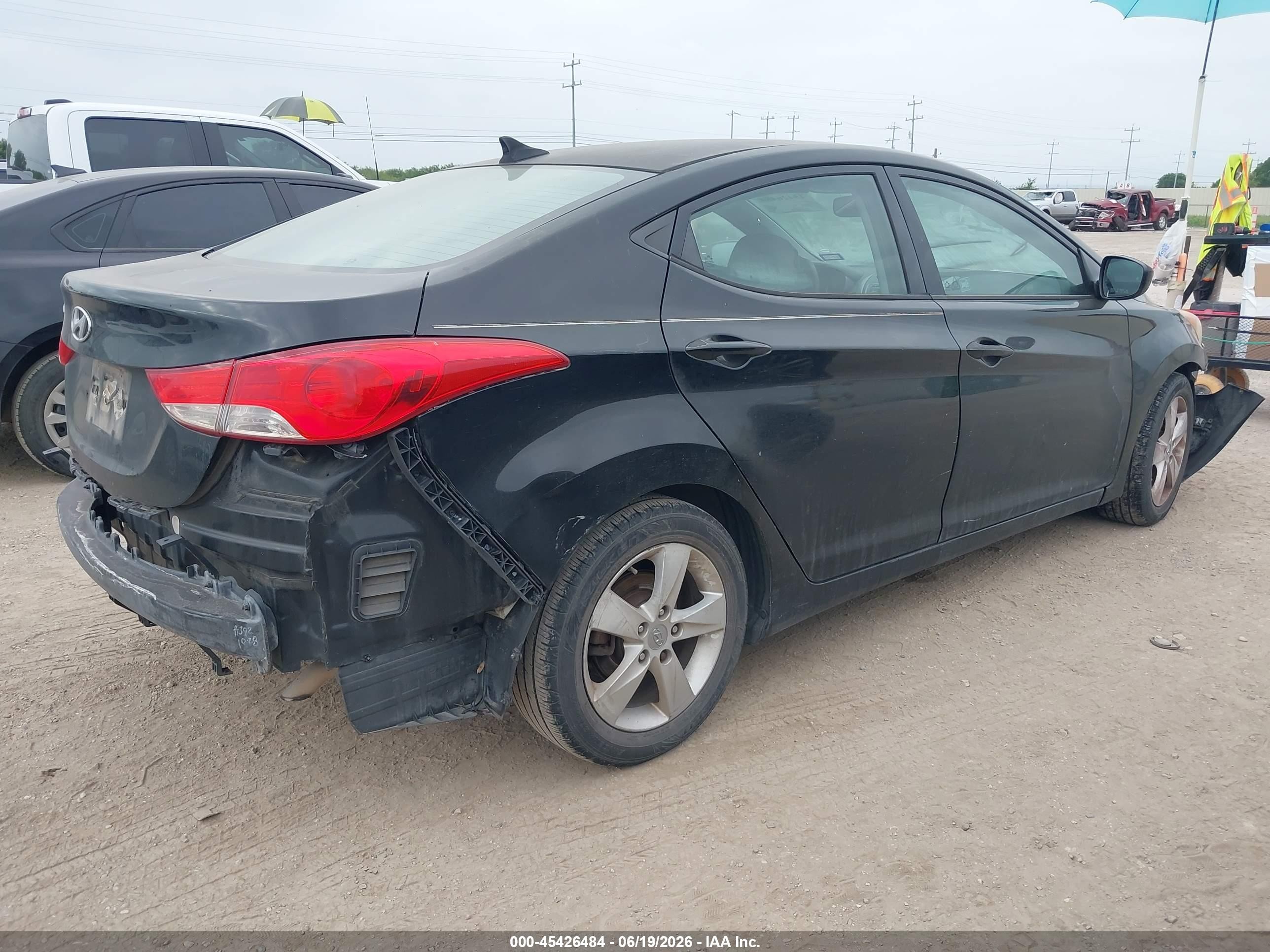 2013 Hyundai Elantra Gls Black vin: 5NPDH4AE5DH445273
