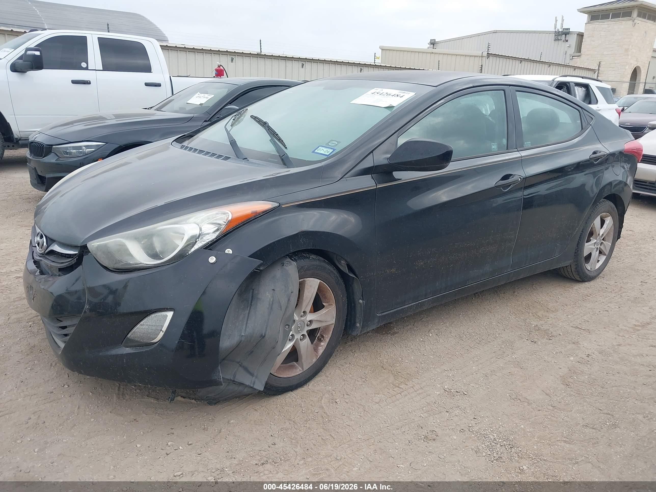 2013 Hyundai Elantra Gls Black vin: 5NPDH4AE5DH445273