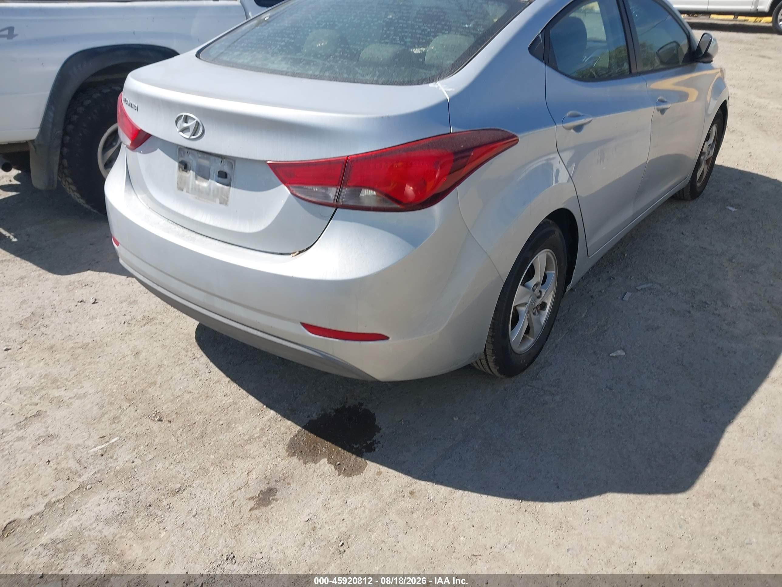 2014 Hyundai Elantra Se Silver vin: 5NPDH4AE5EH455335