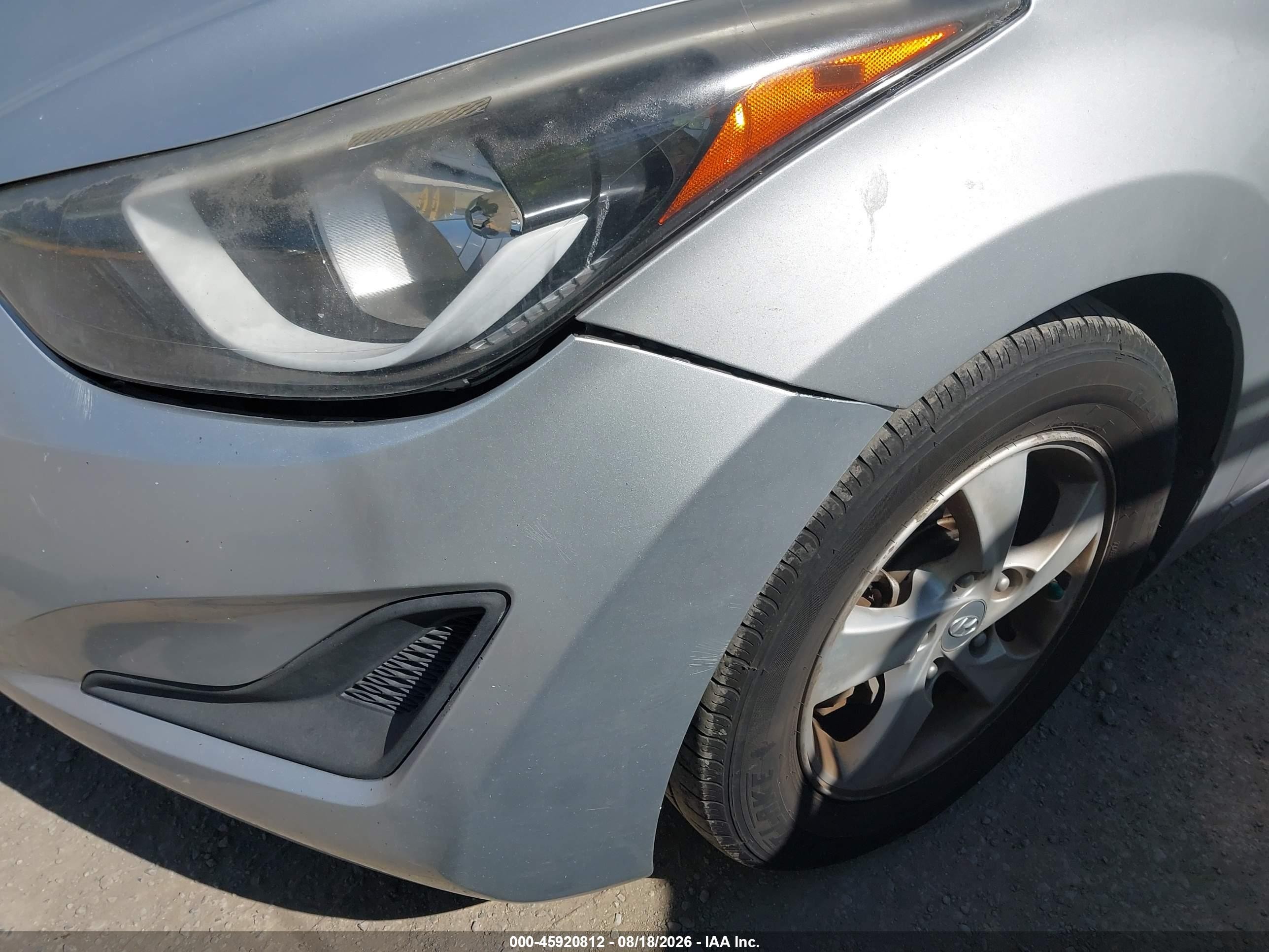 2014 Hyundai Elantra Se Silver vin: 5NPDH4AE5EH455335