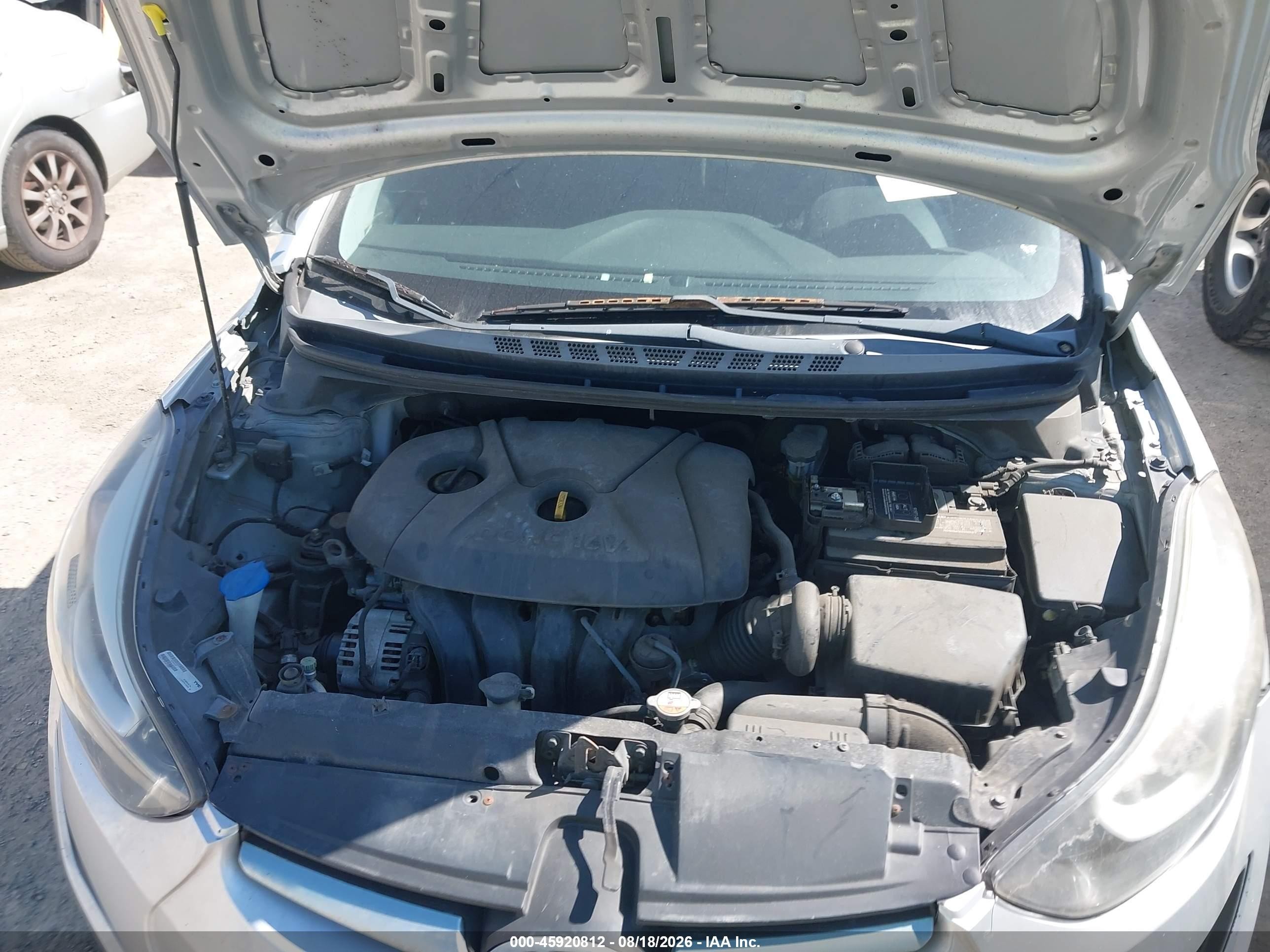 2014 Hyundai Elantra Se Silver vin: 5NPDH4AE5EH455335