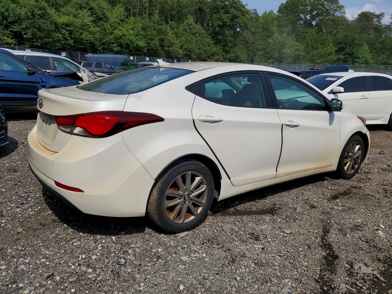 2014 Hyundai Elantra Se White vin: 5NPDH4AE5EH463581