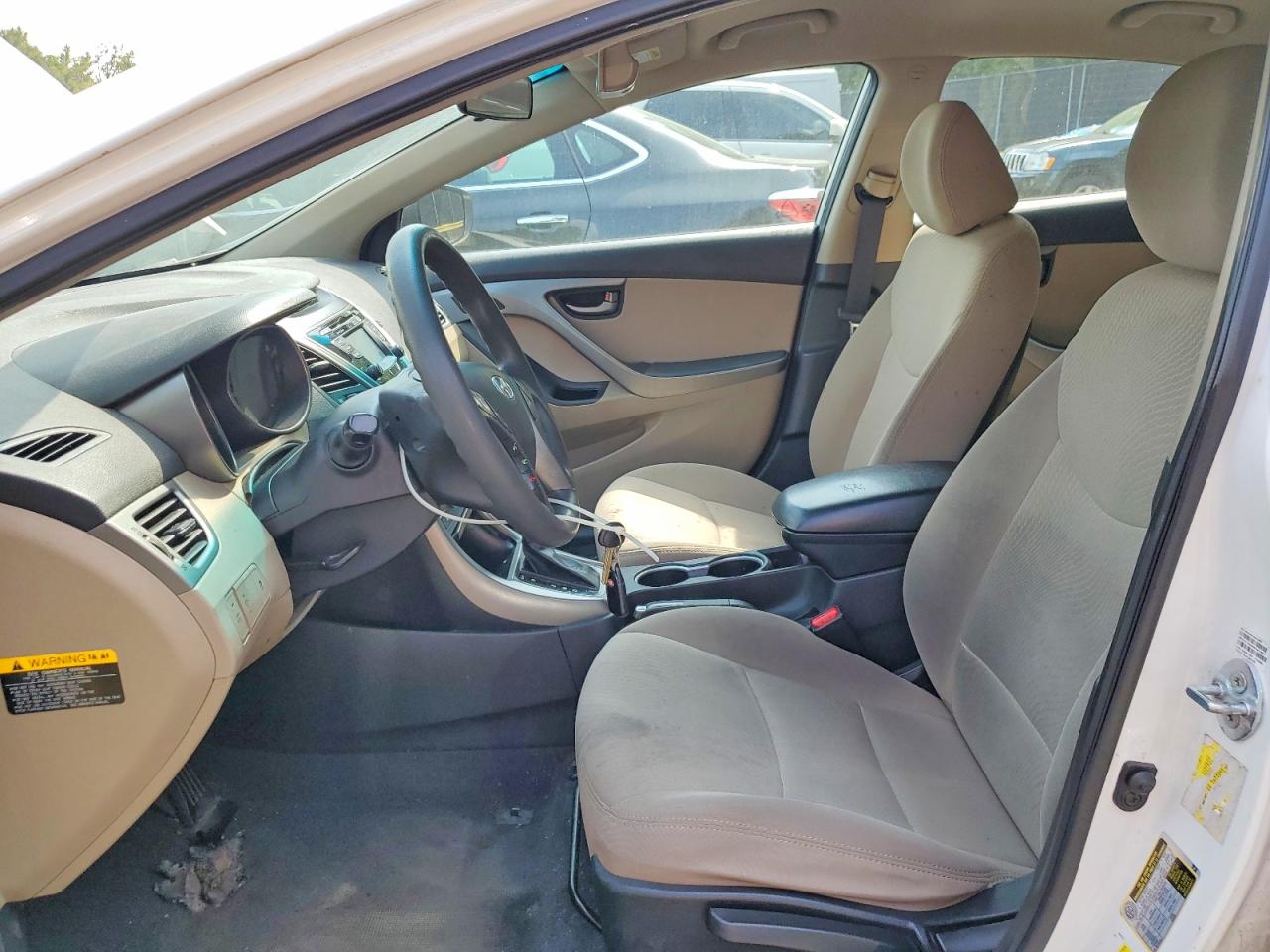 2014 Hyundai Elantra Se White vin: 5NPDH4AE5EH463581