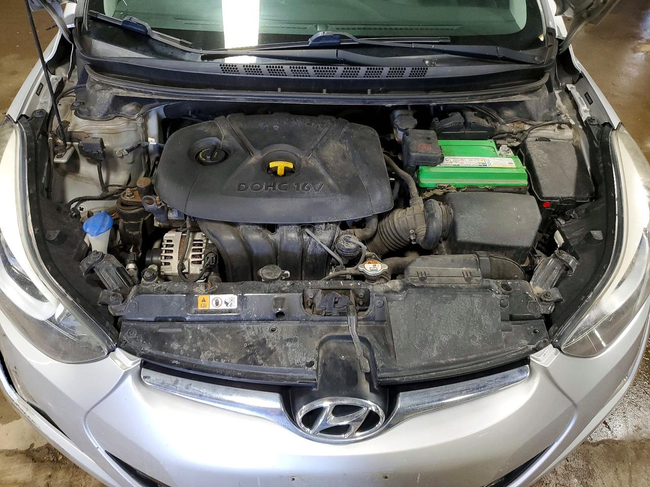 2014 Hyundai Elantra Se Silver vin: 5NPDH4AE5EH464326