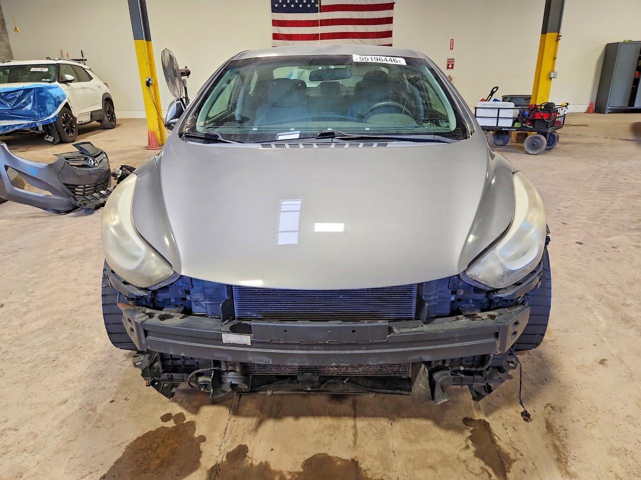 2014 Hyundai Elantra Se Gray vin: 5NPDH4AE5EH464424