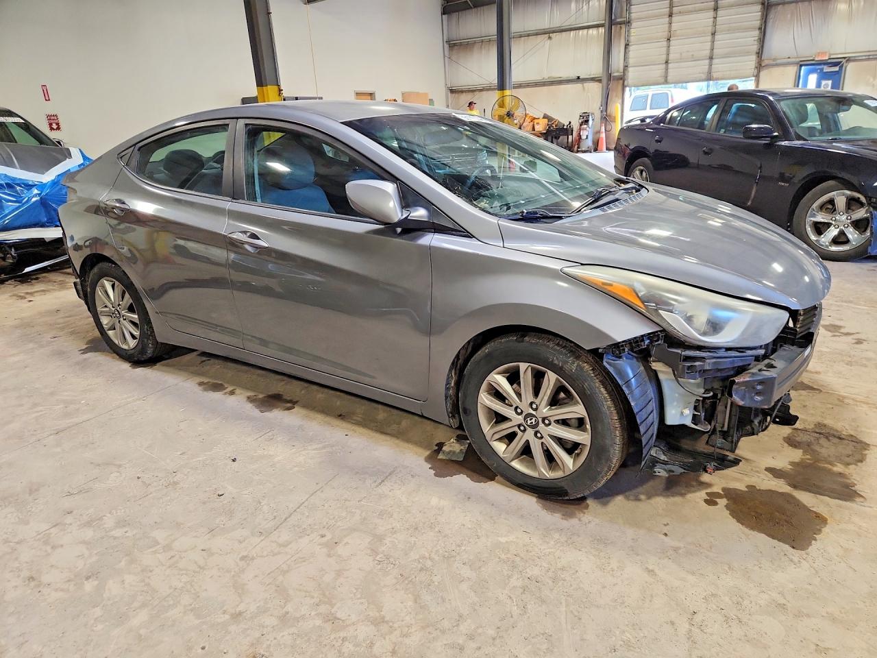2014 Hyundai Elantra Se Gray vin: 5NPDH4AE5EH464424