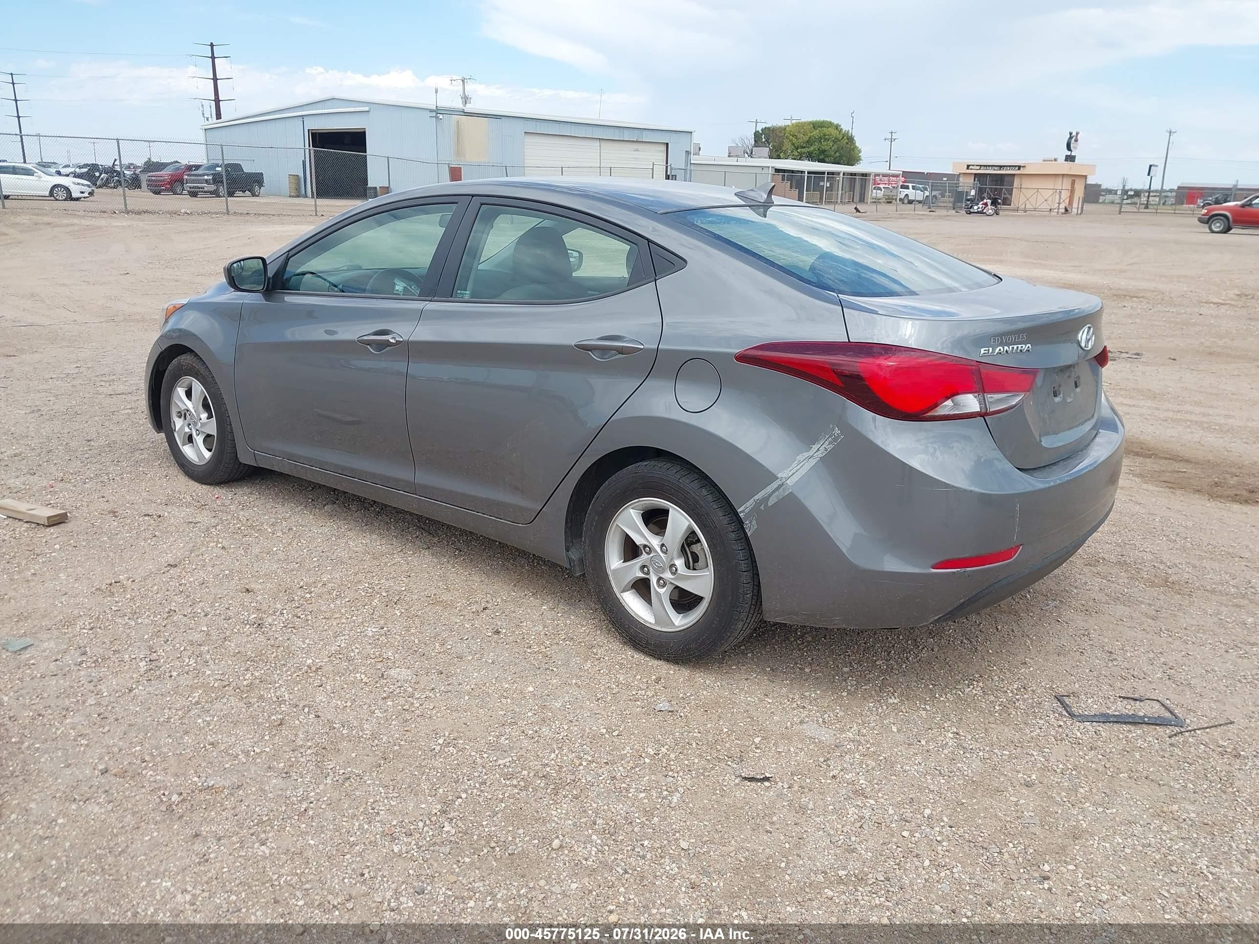 2014 Hyundai Elantra Se Gray vin: 5NPDH4AE5EH467078