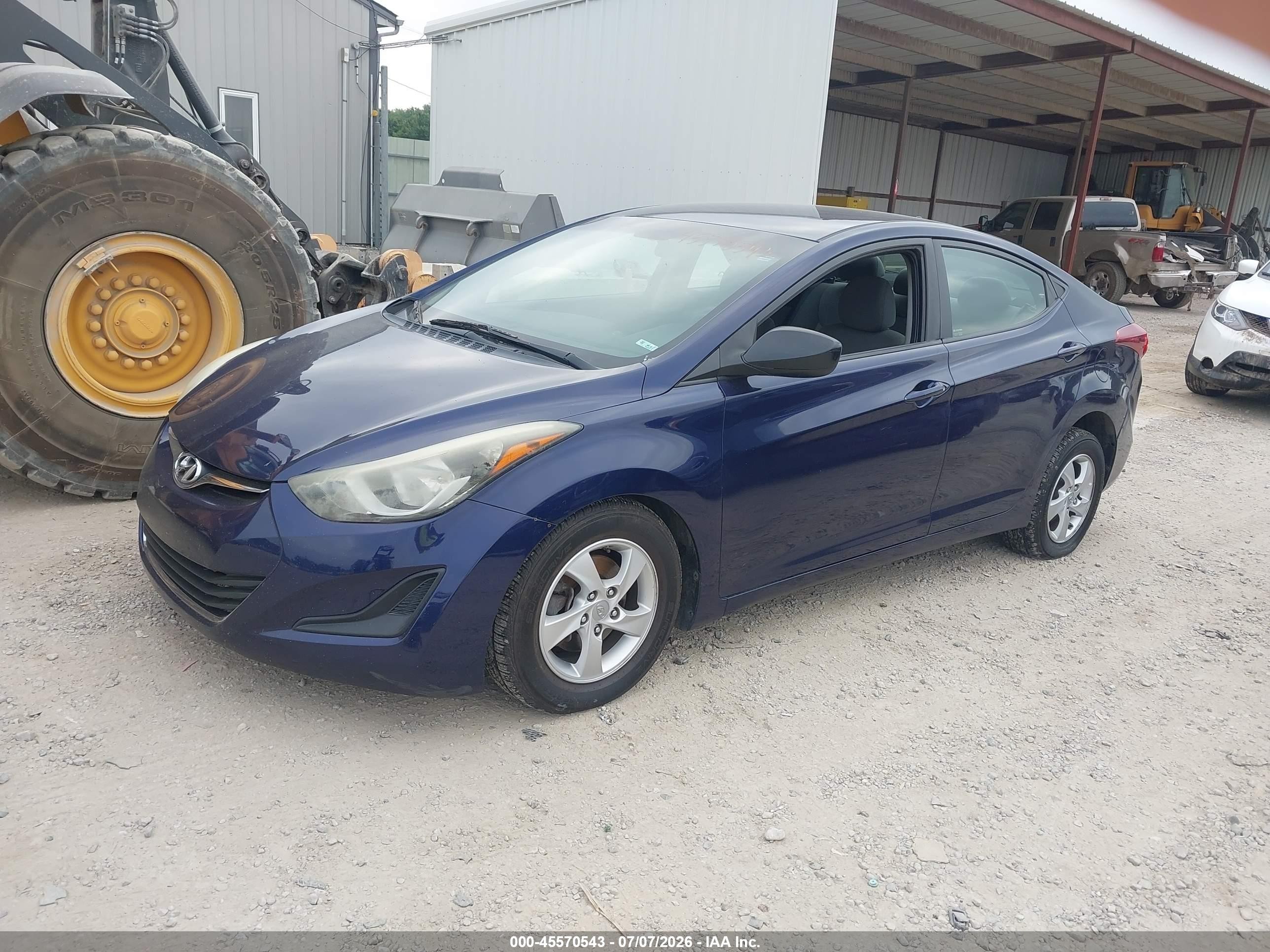 2014 Hyundai Elantra Se Blue vin: 5NPDH4AE5EH475438