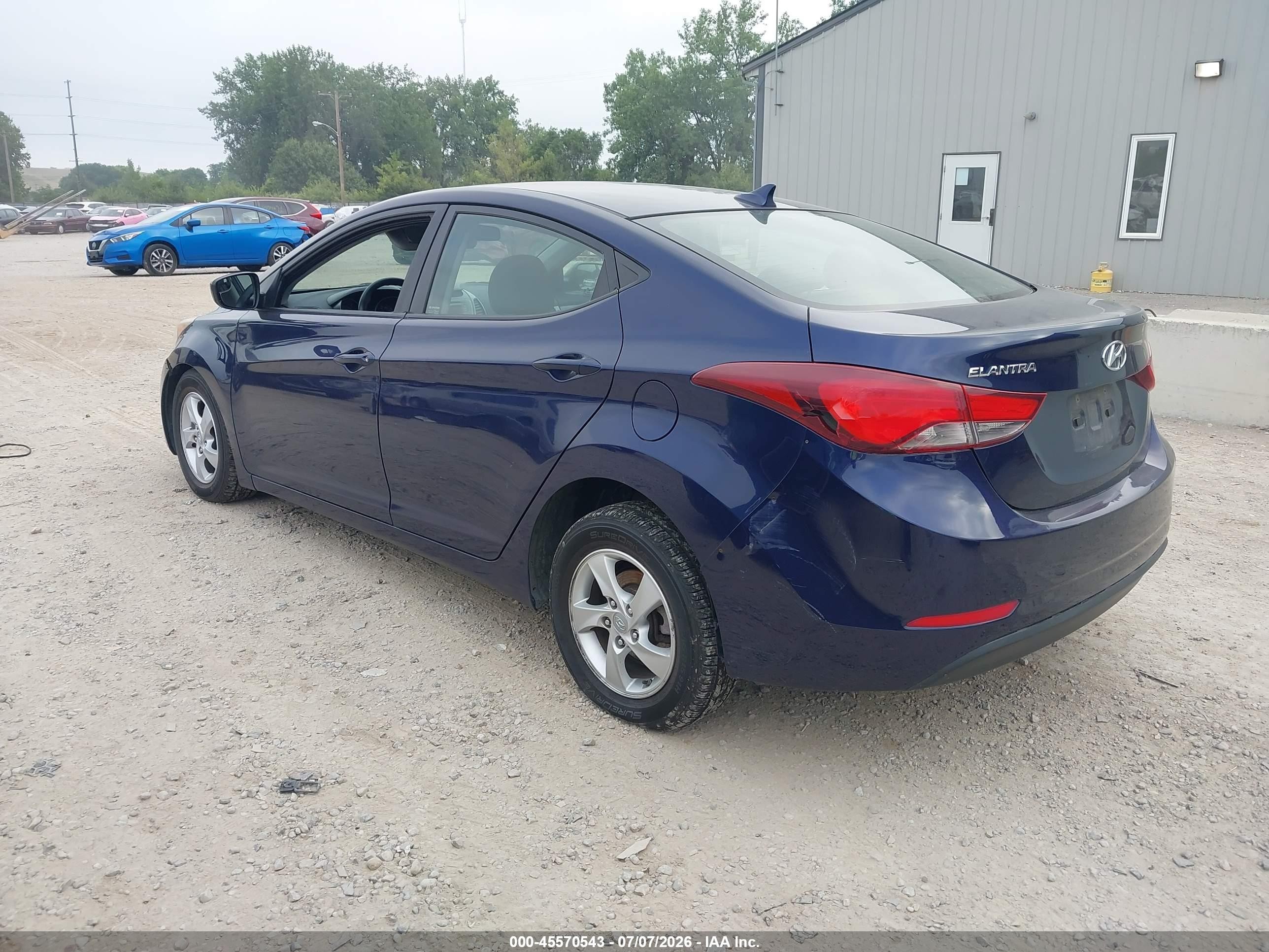 2014 Hyundai Elantra Se Blue vin: 5NPDH4AE5EH475438