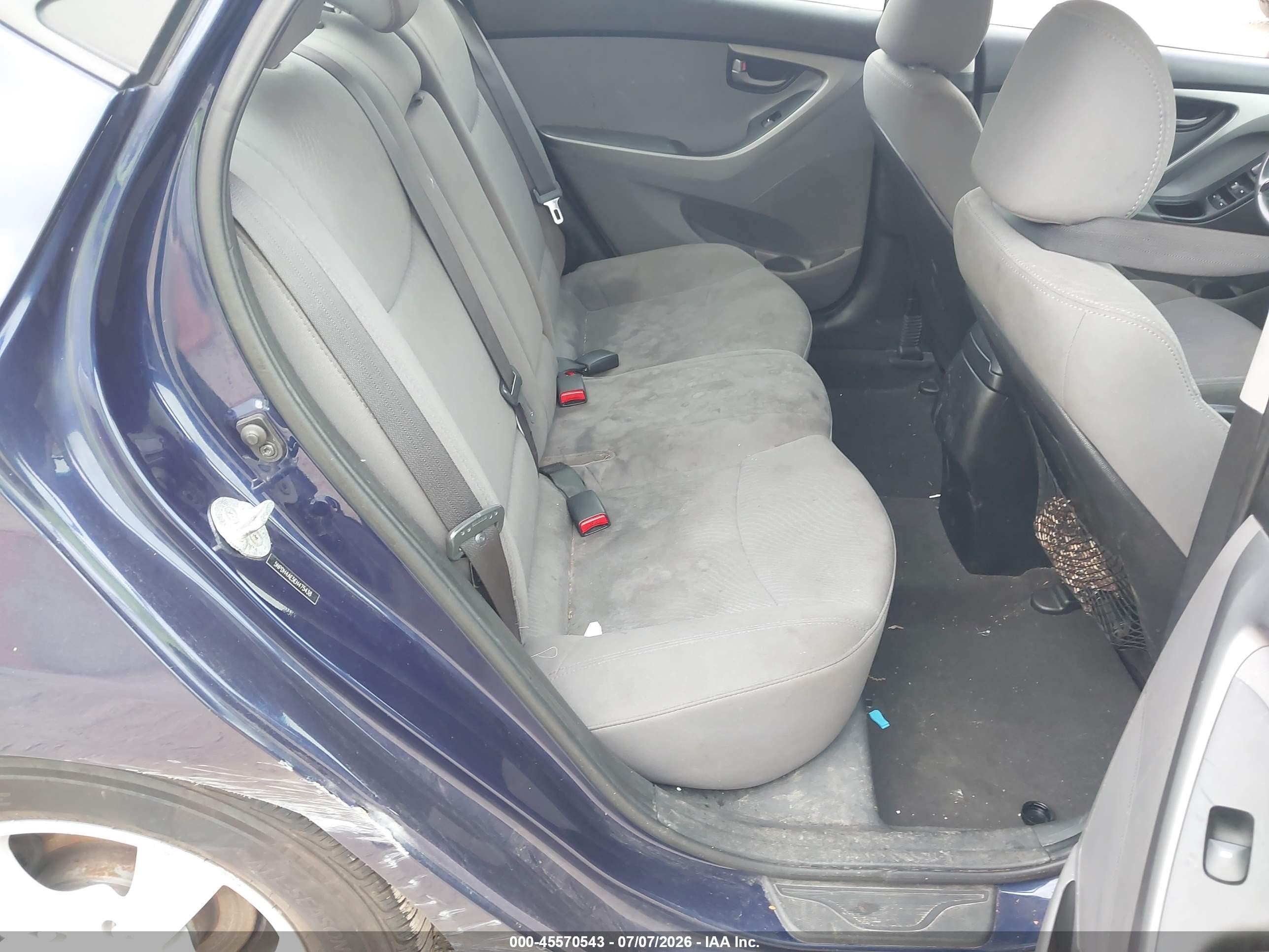 2014 Hyundai Elantra Se Blue vin: 5NPDH4AE5EH475438