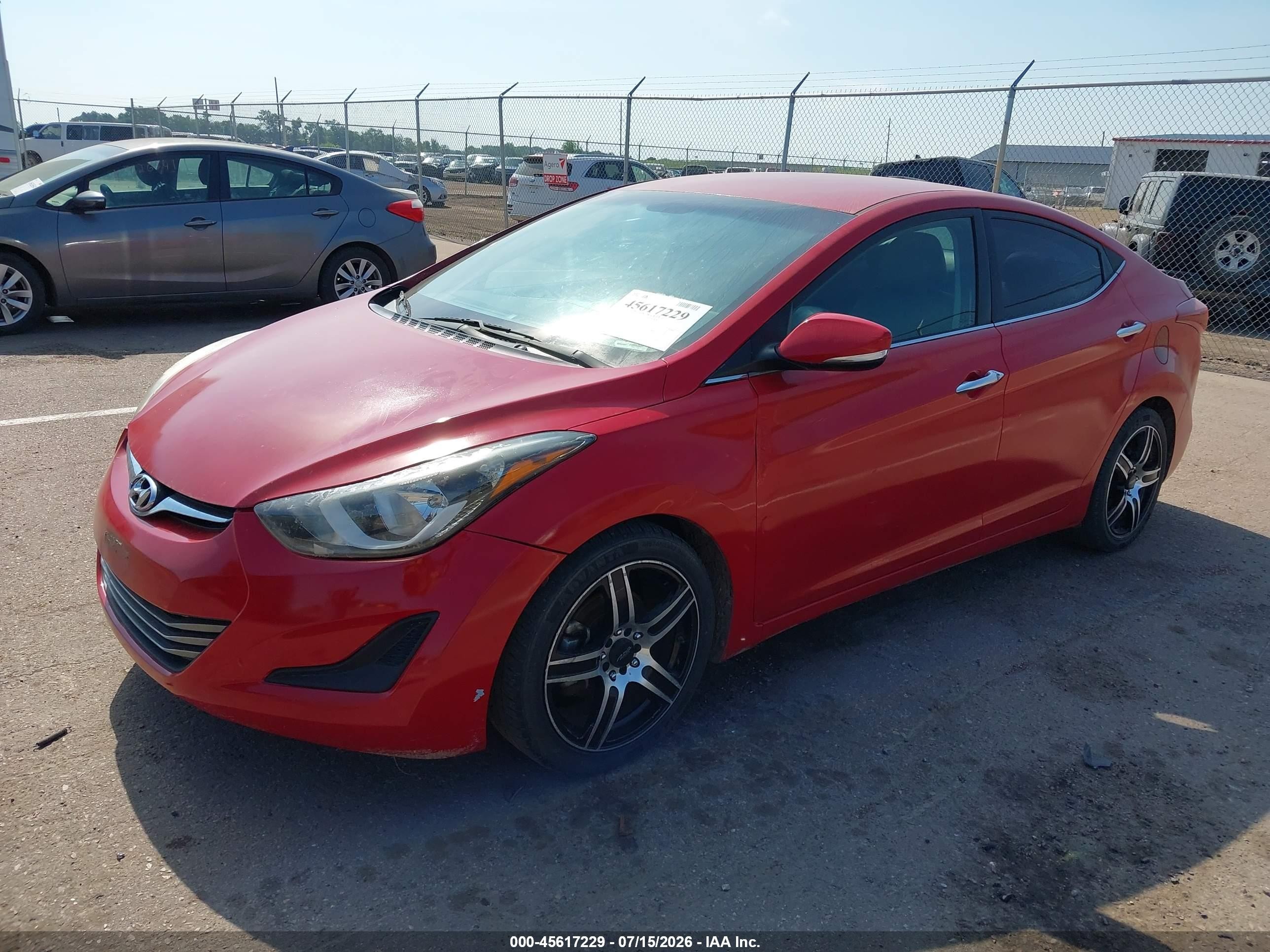 2014 Hyundai Elantra Limited Red vin: 5NPDH4AE5EH476444