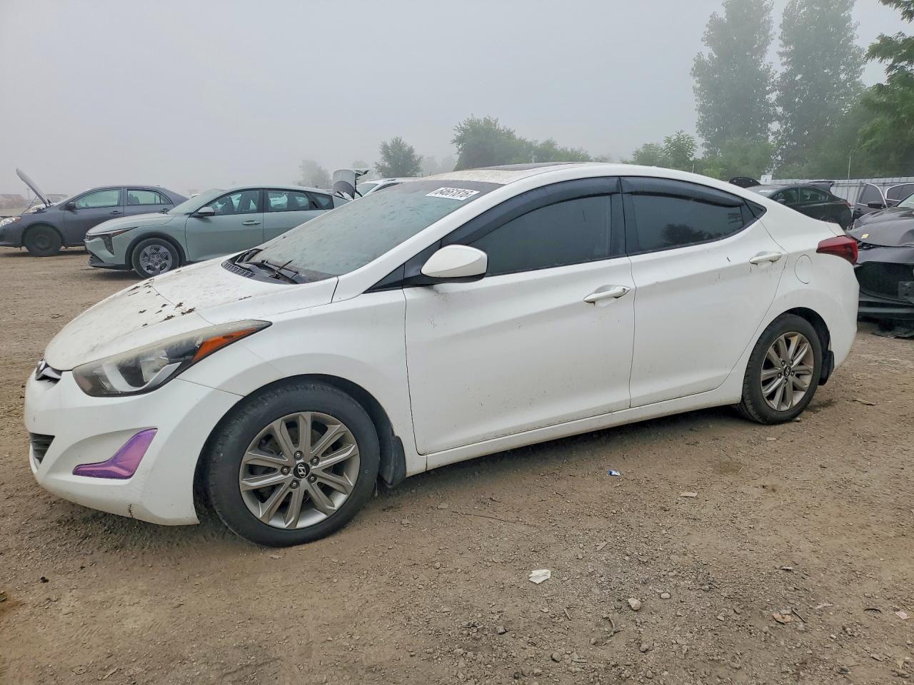 2014 Hyundai Elantra Se White vin: 5NPDH4AE5EH477948