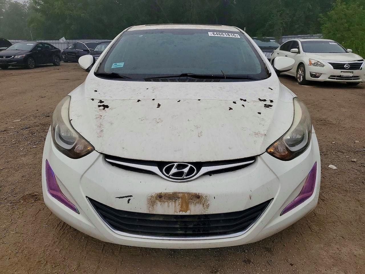2014 Hyundai Elantra Se White vin: 5NPDH4AE5EH477948