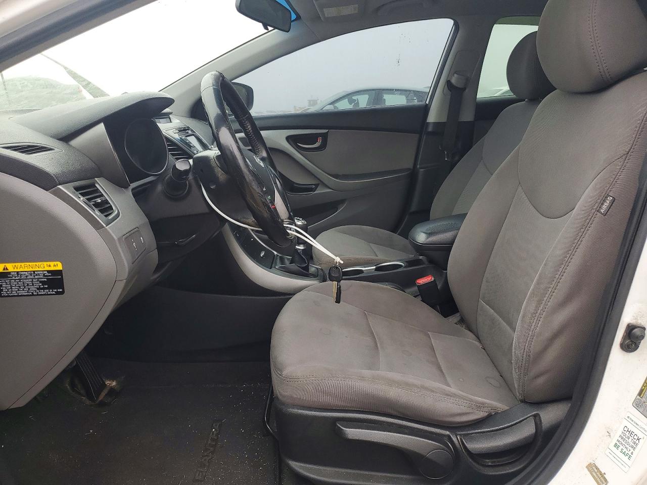 2014 Hyundai Elantra Se White vin: 5NPDH4AE5EH477948