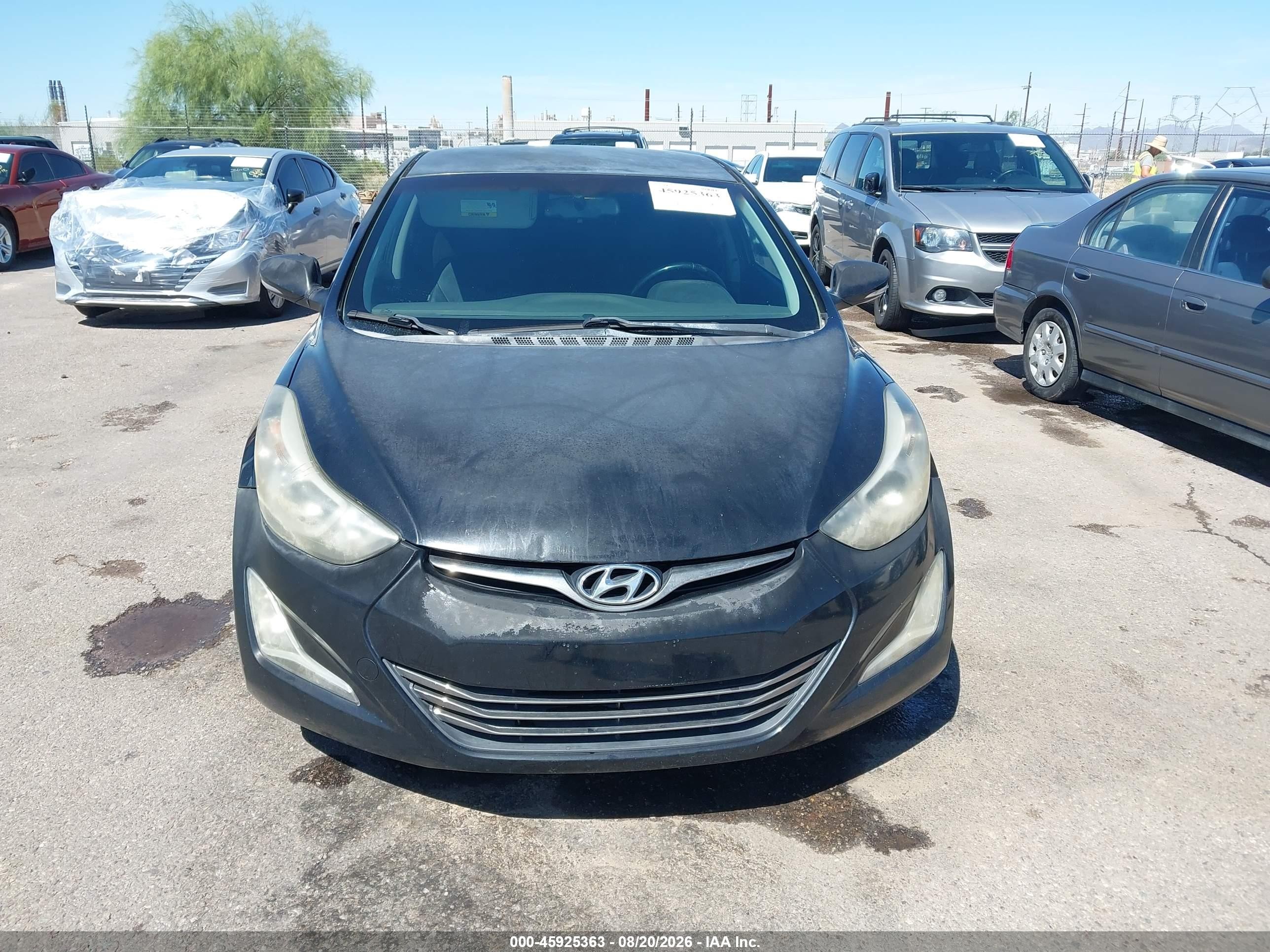 2014 Hyundai Elantra Limited Черный vin: 5NPDH4AE5EH482065